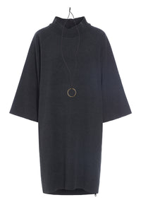 KJOLE MED HØJ HALS - 3243 - SOFT BLACK
