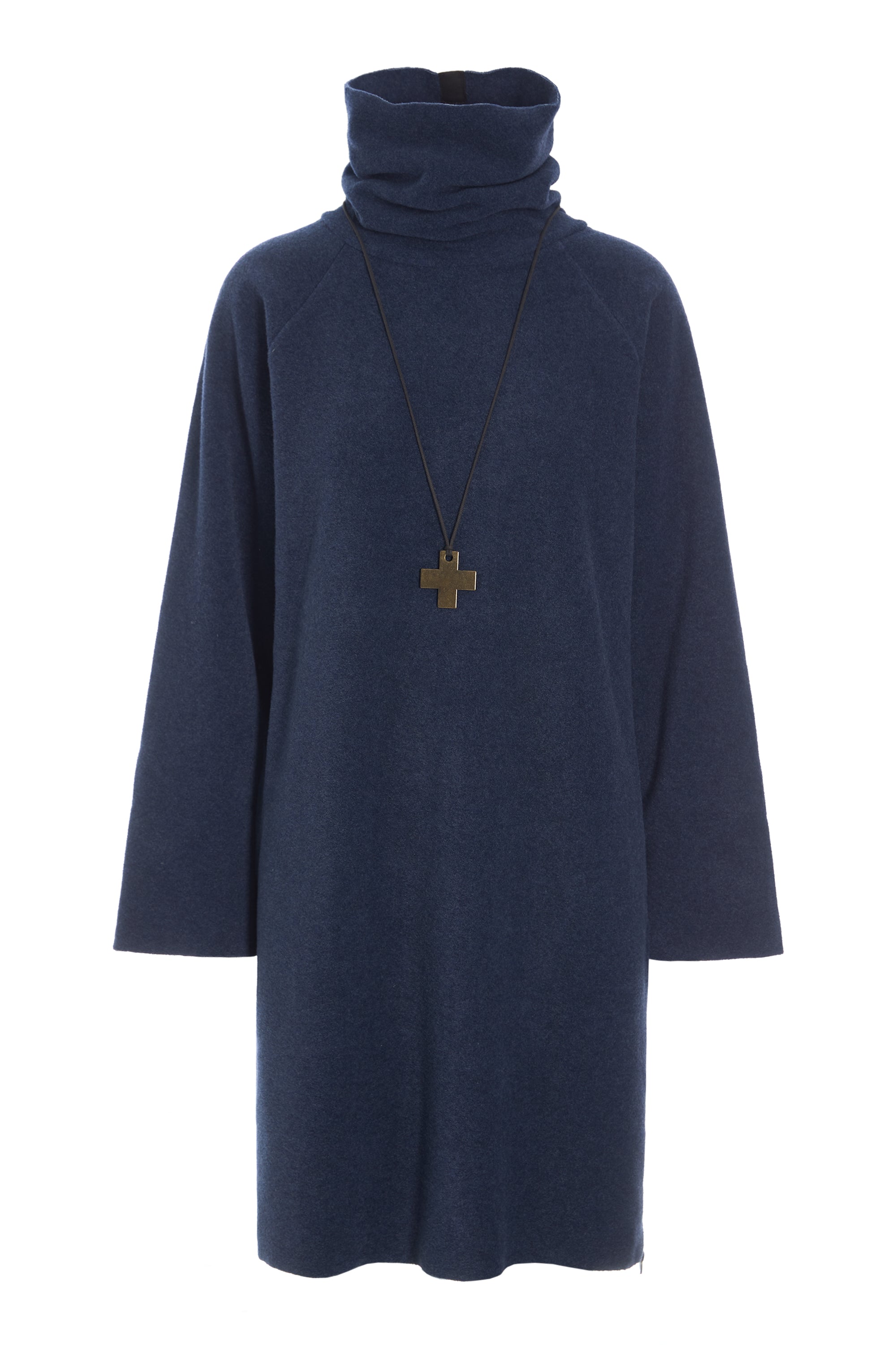 HENRIETTE STEFFENSEN COPENHAGEN KJOLE MED HØJ HALS - 3246 KJOLER DENIM 767