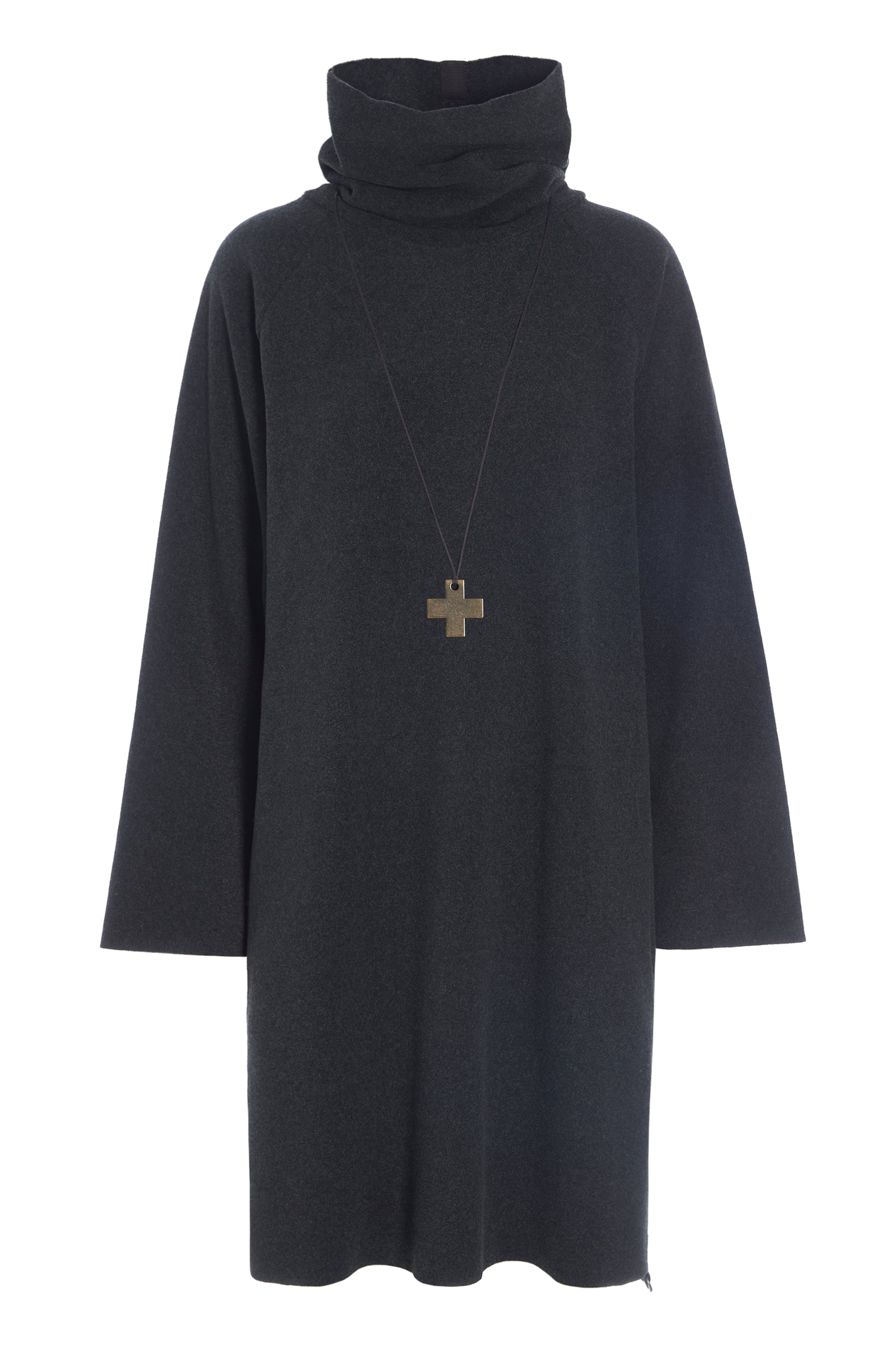 HENRIETTE STEFFENSEN COPENHAGEN KJOLE MED HØJ HALS - 3246 KJOLER SOFT BLACK 914