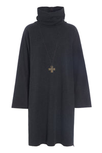 KJOLE MED HØJ HALS - 3246 - SOFT BLACK