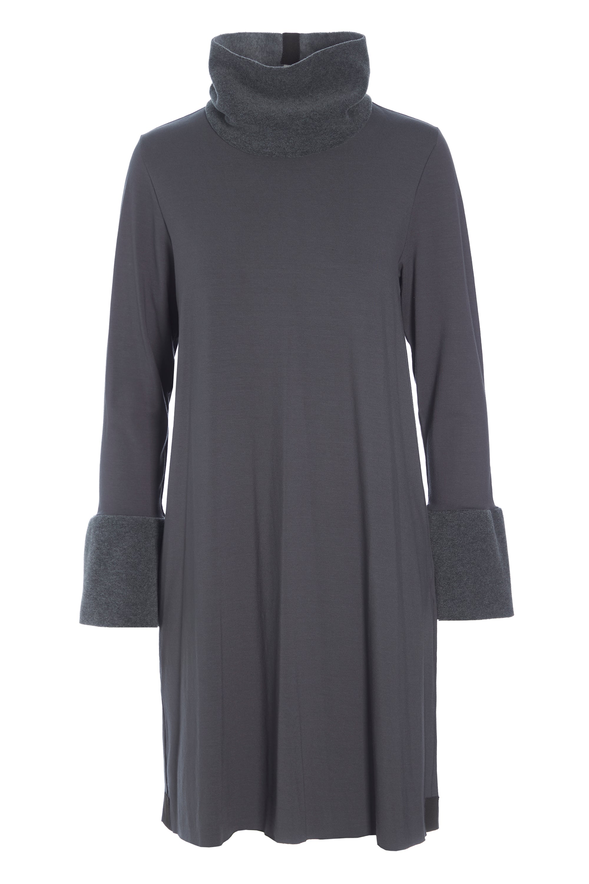 HENRIETTE STEFFENSEN COPENHAGEN KJOLE MED HØJ HALS - 8021MIX KJOLER GREY/GREY 649