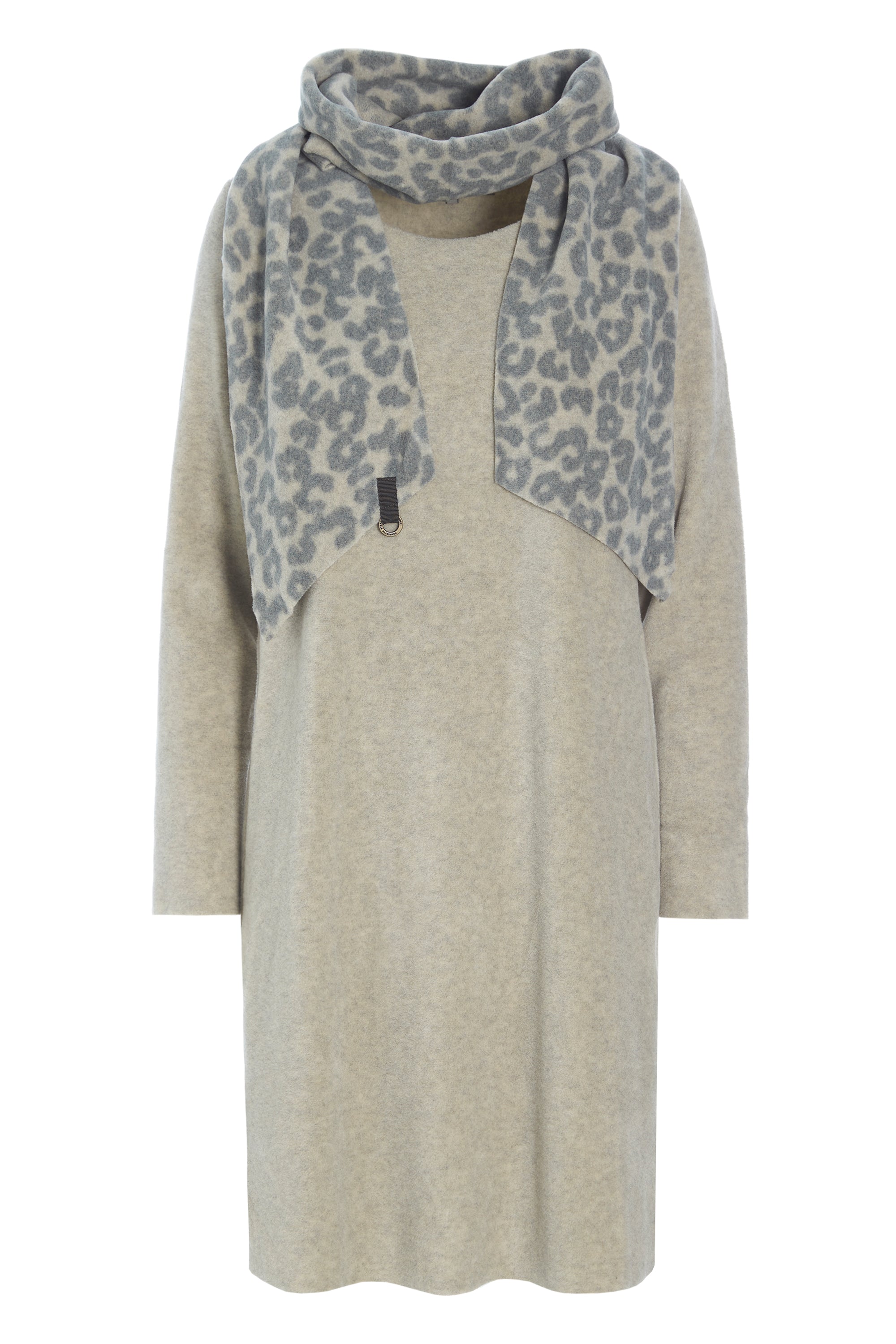 HENRIETTE STEFFENSEN COPENHAGEN KJOLE MED TØRKLÆDE - 3226 KJOLER SAND / LEOPARD 470