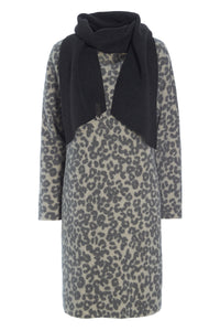 KJOLE MED TØRKLÆDE - 3226P - LEOPARD / SOFT BLACK