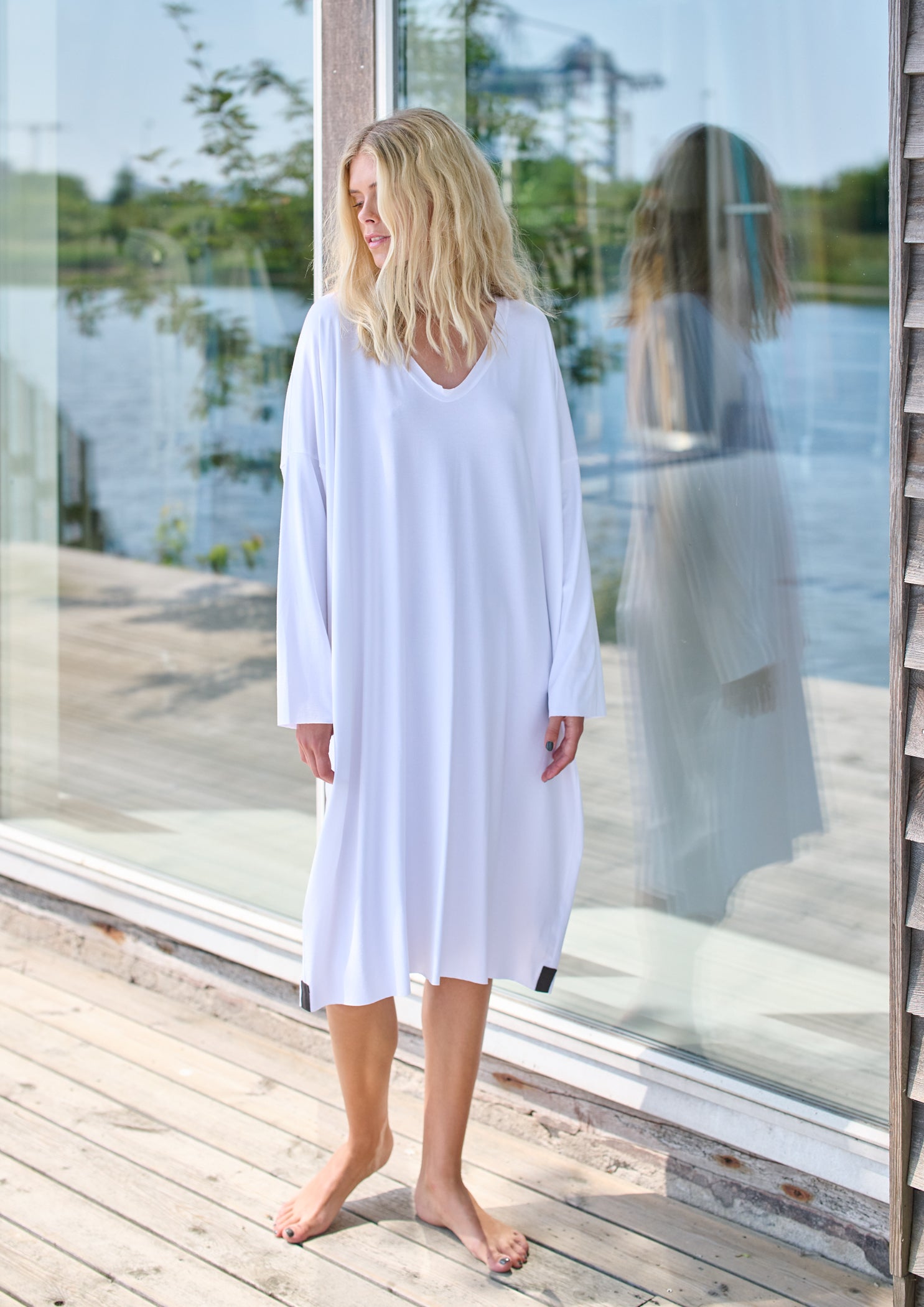 HENRIETTE STEFFENSEN COPENHAGEN KJOLE OVERSIZE - 98043 KJOLER WHITE 816
