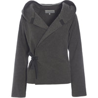 KLASSISK FLEECE SLÅ OM CARDIGAN - 1009 - BARK