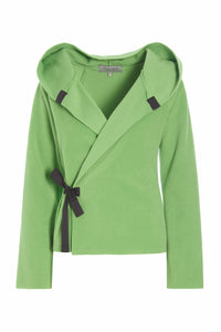 KLASSISK FLEECE SLÅ OM CARDIGAN - 1009 - JUICY GREEN