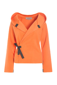 KLASSISK FLEECE SLÅ OM CARDIGAN - 1009 - ORANGE