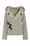 KLASSISK FLEECE SLÅ OM CARDIGAN - 1009 - SAND