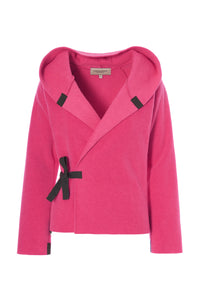 KLASSISK FLEECE SLÅ OM CARDIGAN - 1009 - SUNSET PINK