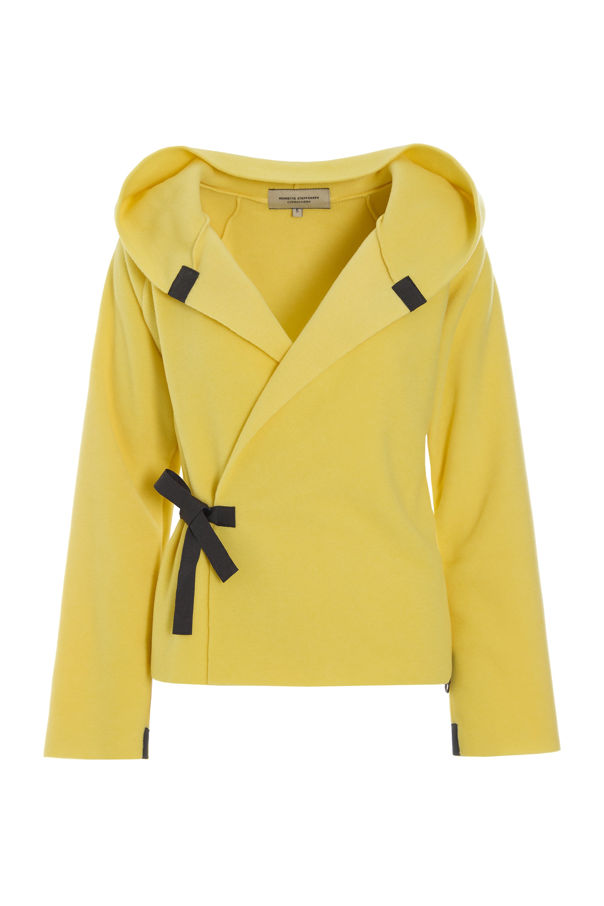 HENRIETTE STEFFENSEN COPENHAGEN KLASSISK FLEECE SLÅ OM CARDIGAN - 1009 CARDIGANS YELLOW 704