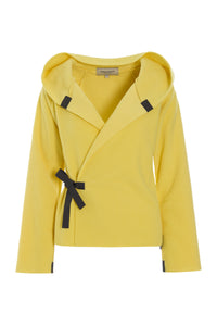 KLASSISK FLEECE SLÅ OM CARDIGAN - 1009 - YELLOW