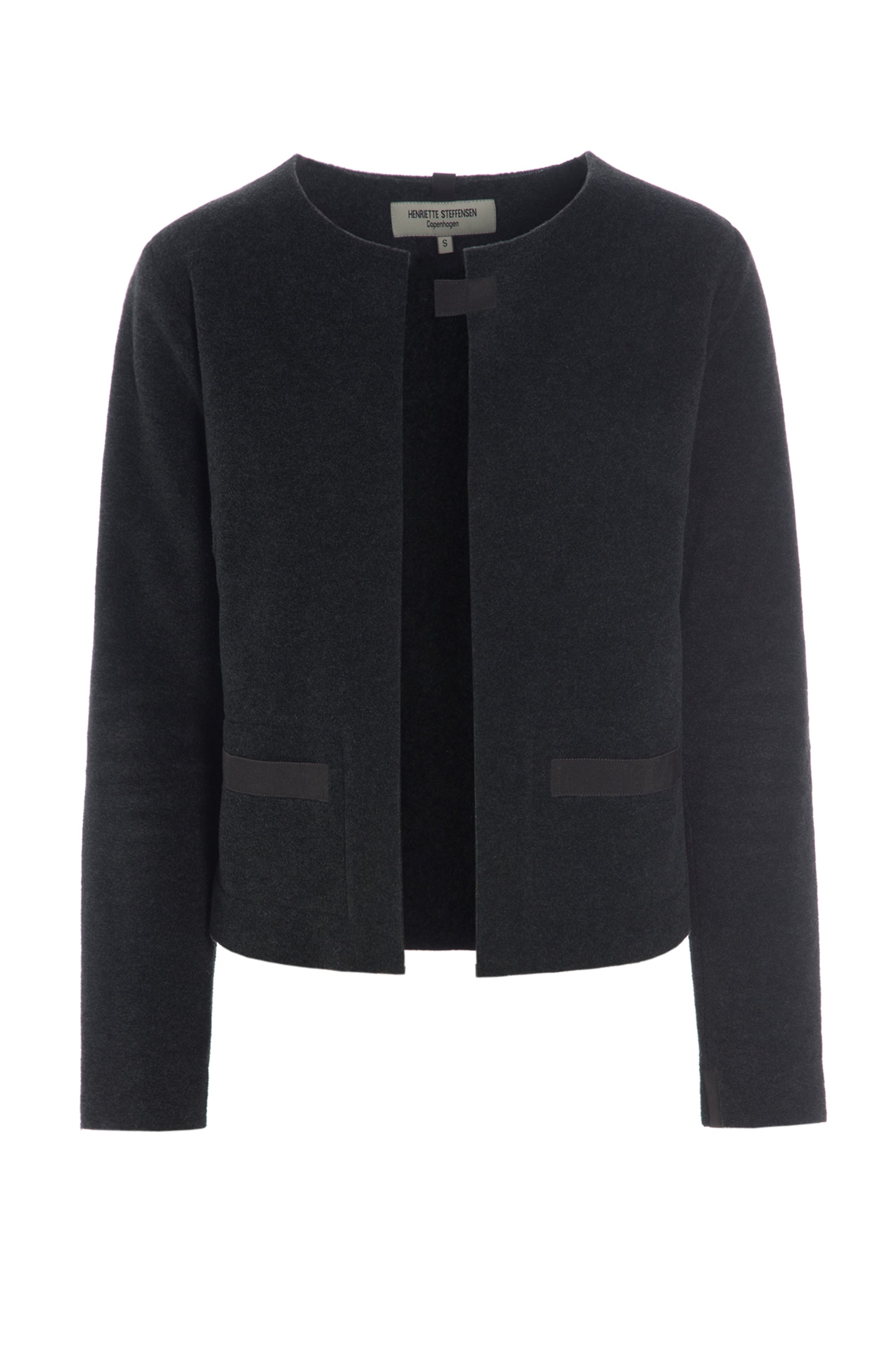 HENRIETTE STEFFENSEN COPENHAGEN KORT CARDIGAN - 7109 CARDIGANS SOFT BLACK 914
