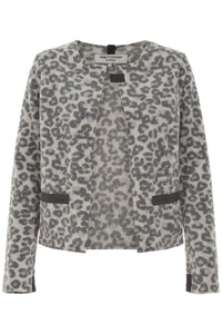 KORT CARDIGAN - 7109P - LEOPARD grey