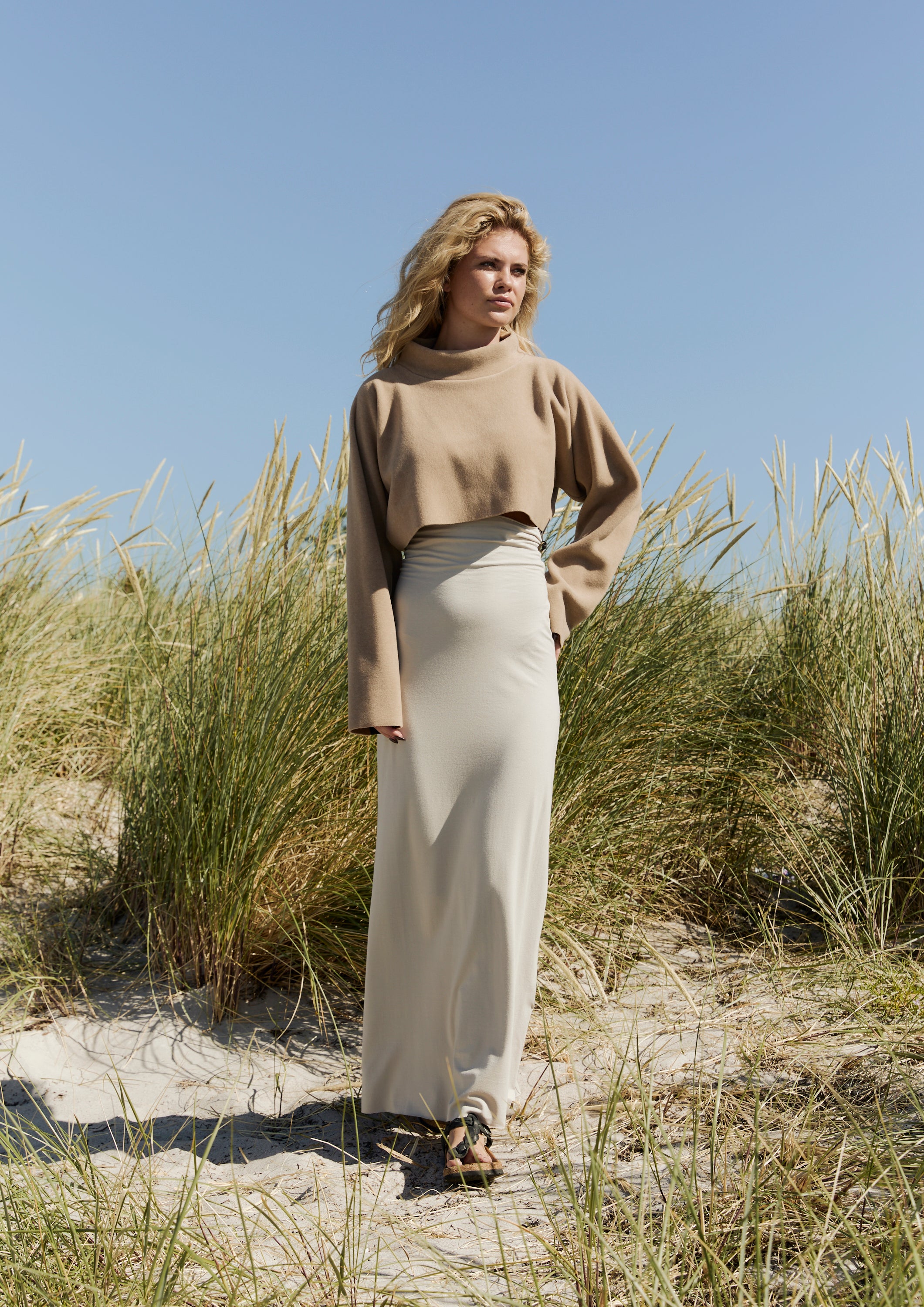 HENRIETTE STEFFENSEN COPENHAGEN KORT PULLOVER - 1372 BLUSER CAMEL 815