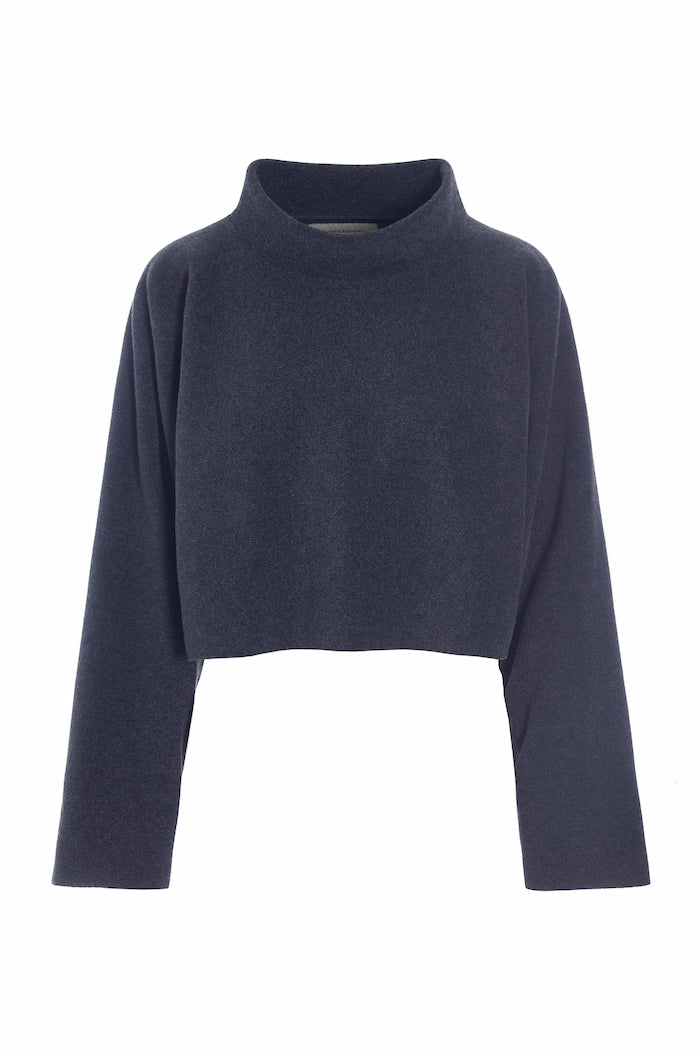 HENRIETTE STEFFENSEN COPENHAGEN KORT PULLOVER - 1372 BLUSER EVENING BLUE 690