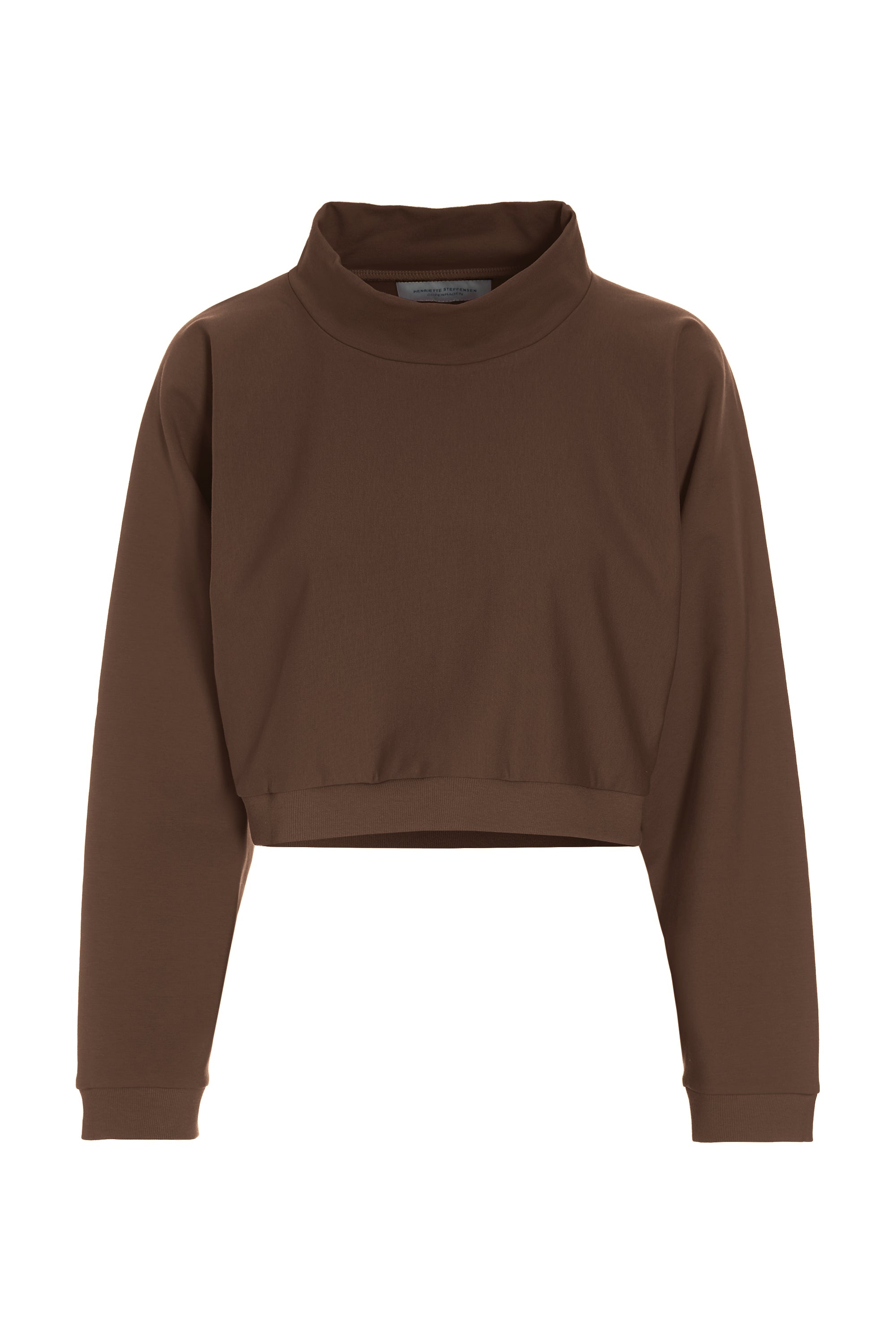 HENRIETTE STEFFENSEN COPENHAGEN KORT PULLOVER - 71016 BLUSER CHOCOLATE 844