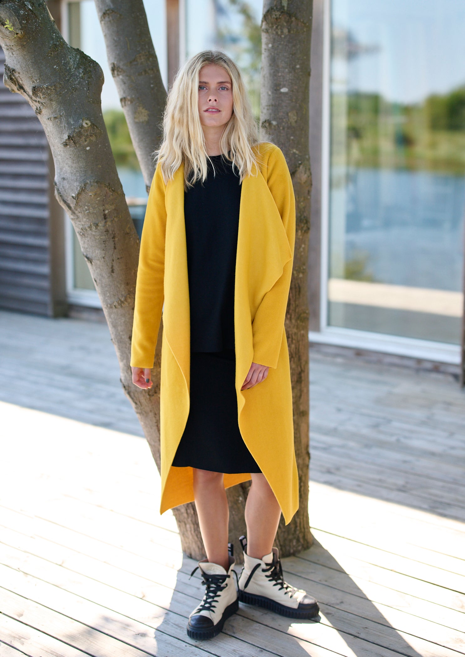 HENRIETTE STEFFENSEN COPENHAGEN LANG CARDIGAN - 7114 CARDIGANS SAFRAN 701