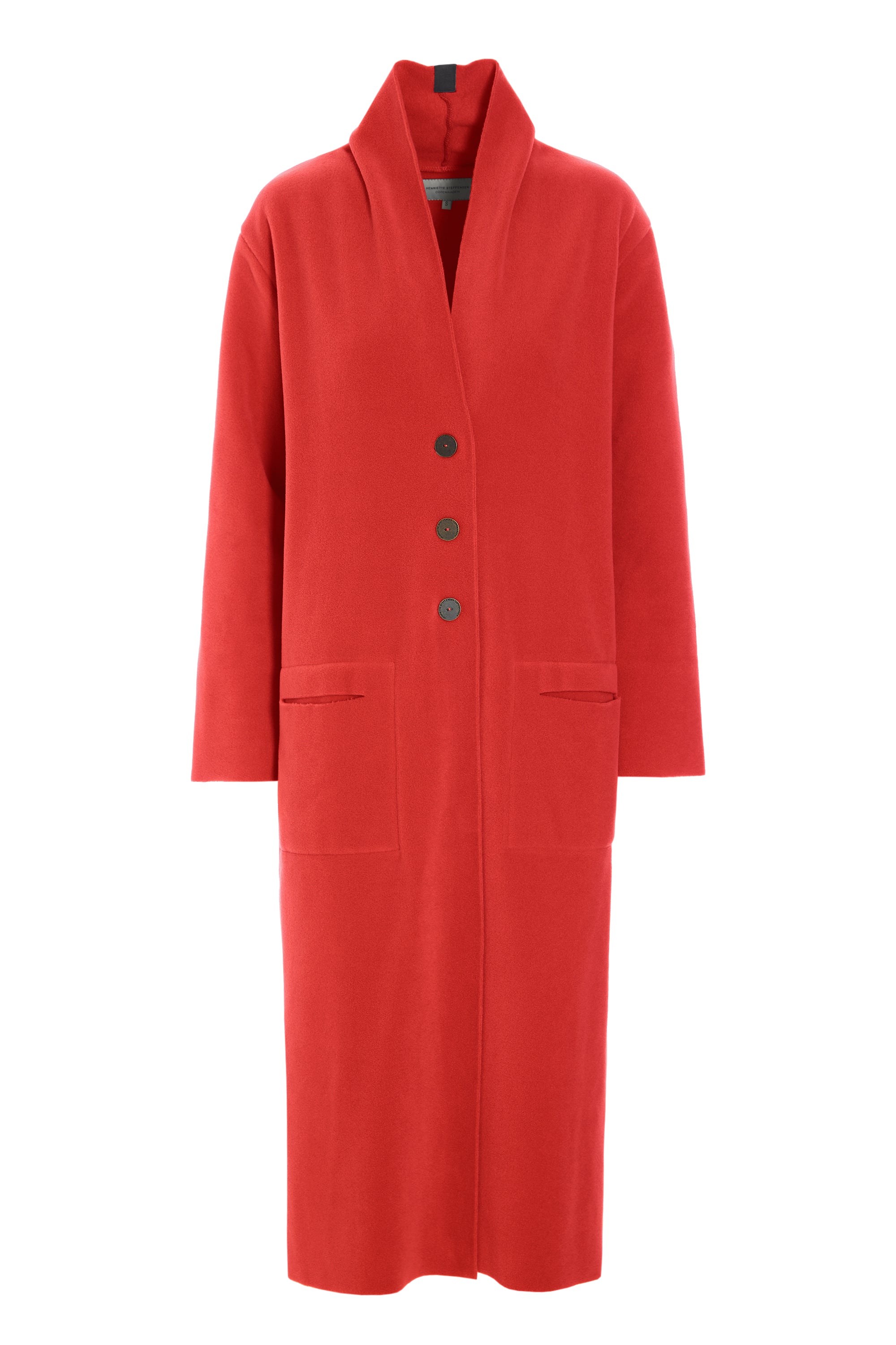 HENRIETTE STEFFENSEN COPENHAGEN LANG CARDIGAN - 7162 CARDIGANS TOMATO 845
