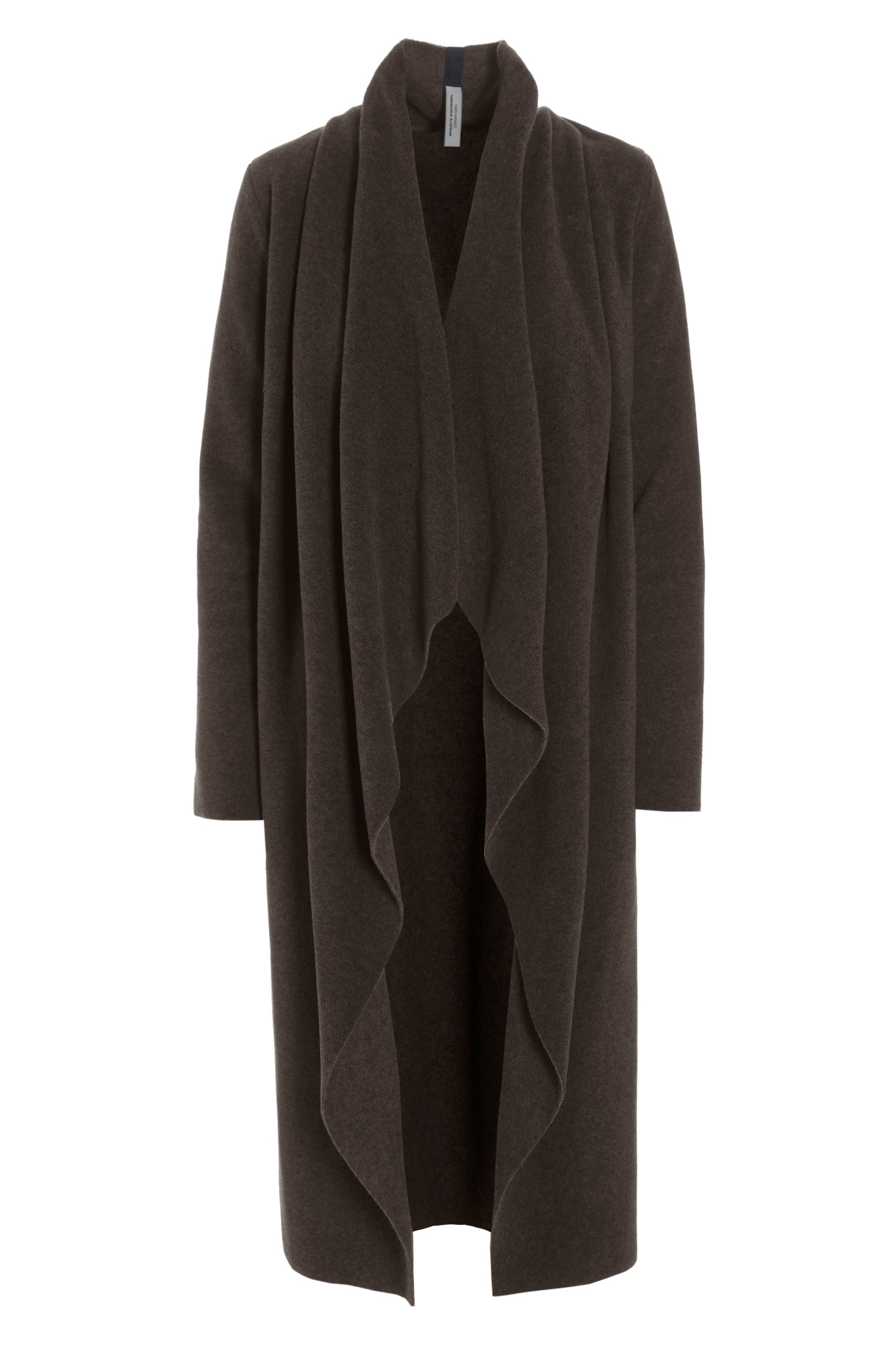 HENRIETTE STEFFENSEN COPENHAGEN LANG CARDIGAN M / "VANDFALD" - 7131 CARDIGANS CHOKOLATE 844