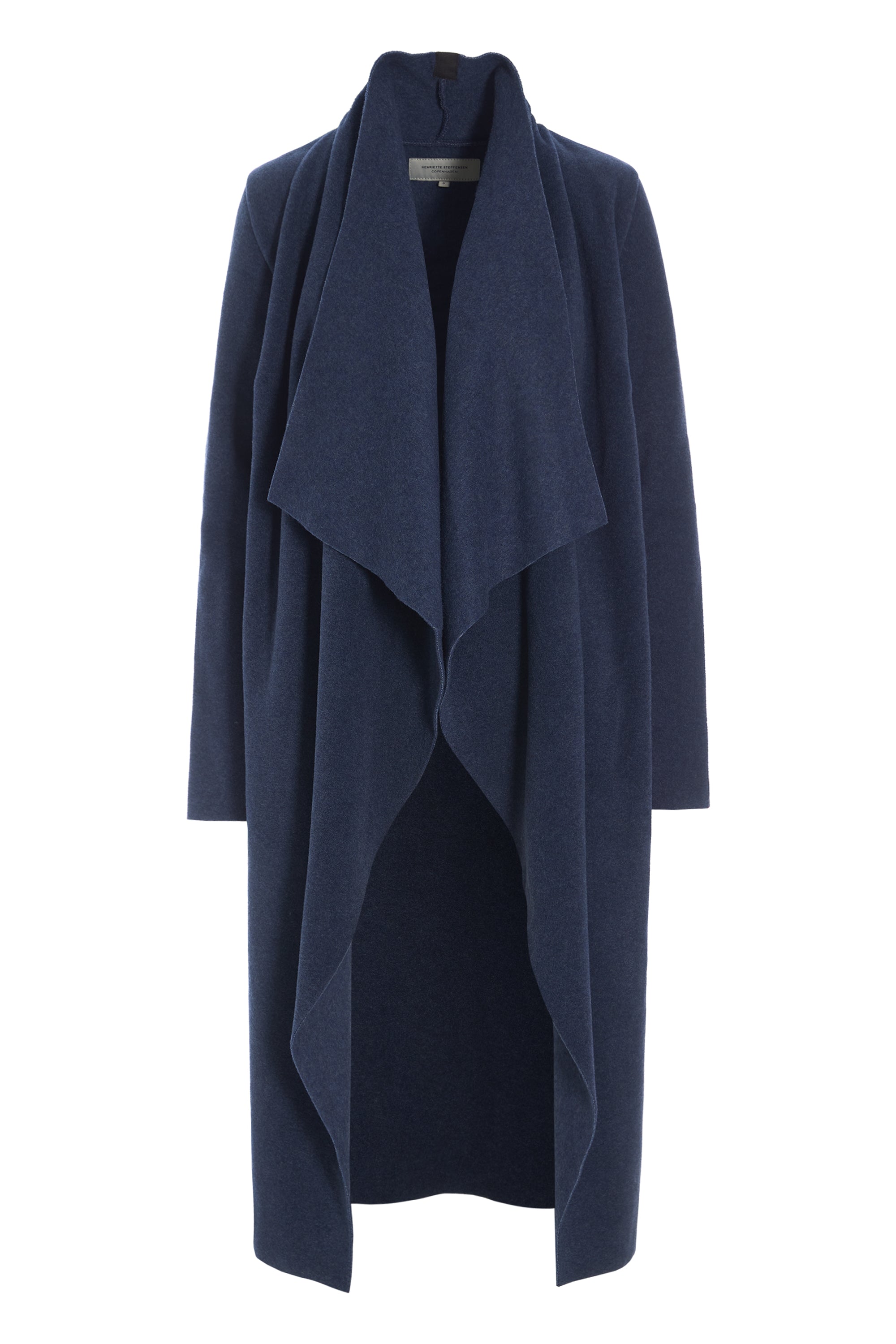 HENRIETTE STEFFENSEN COPENHAGEN LANG CARDIGAN M / "VANDFALD" - 7131 CARDIGANS DENIM 767