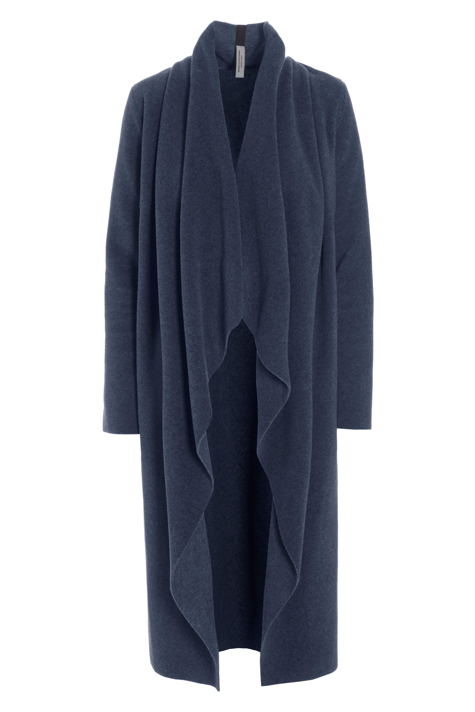 HENRIETTE STEFFENSEN COPENHAGEN LANG CARDIGAN M / "VANDFALD" - 7131 CARDIGANS EVENING BLUE 690
