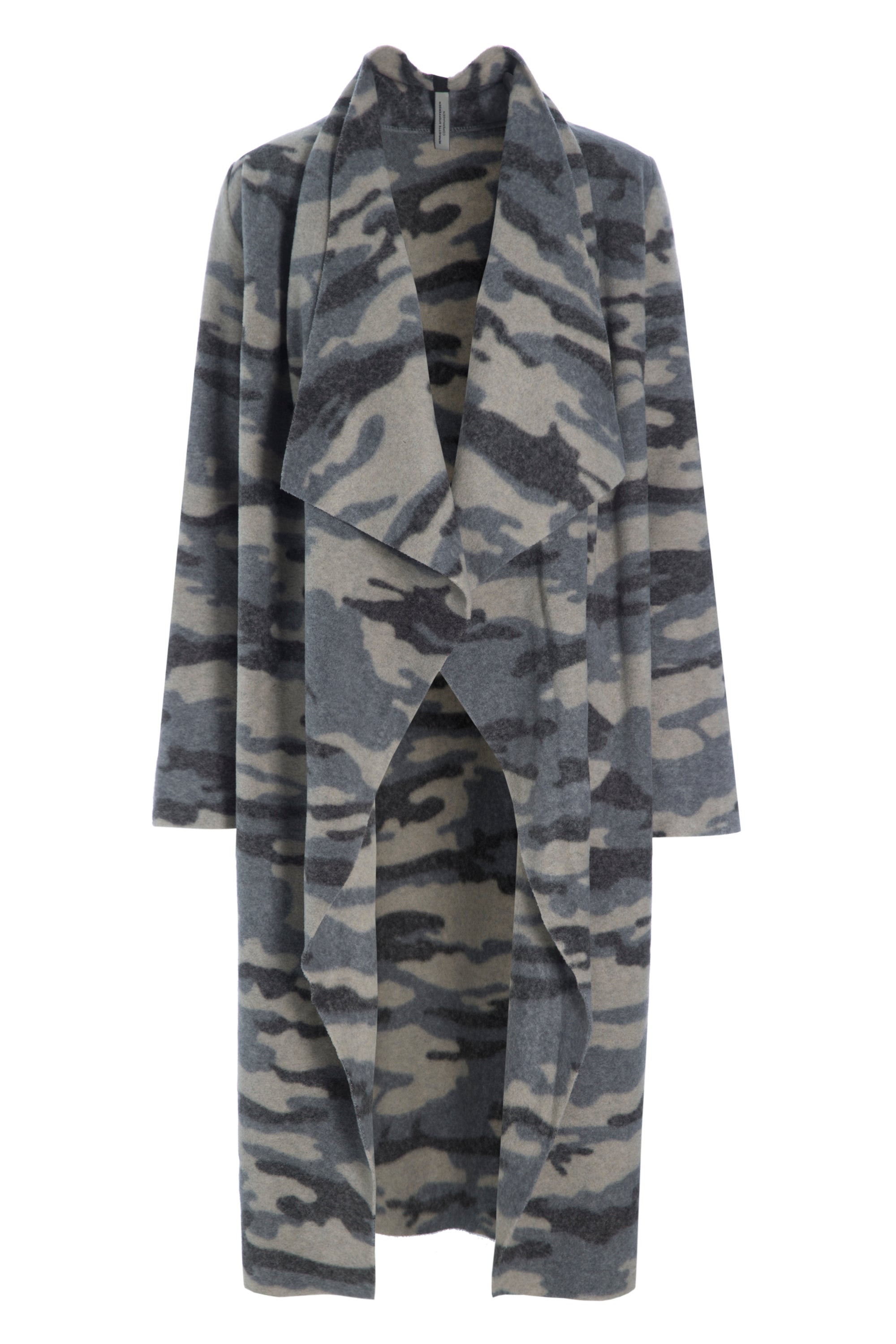 HENRIETTE STEFFENSEN COPENHAGEN LANG CARDIGAN M / "VANDFALD" - 7131P CARDIGANS CAMOUFLAGE 102
