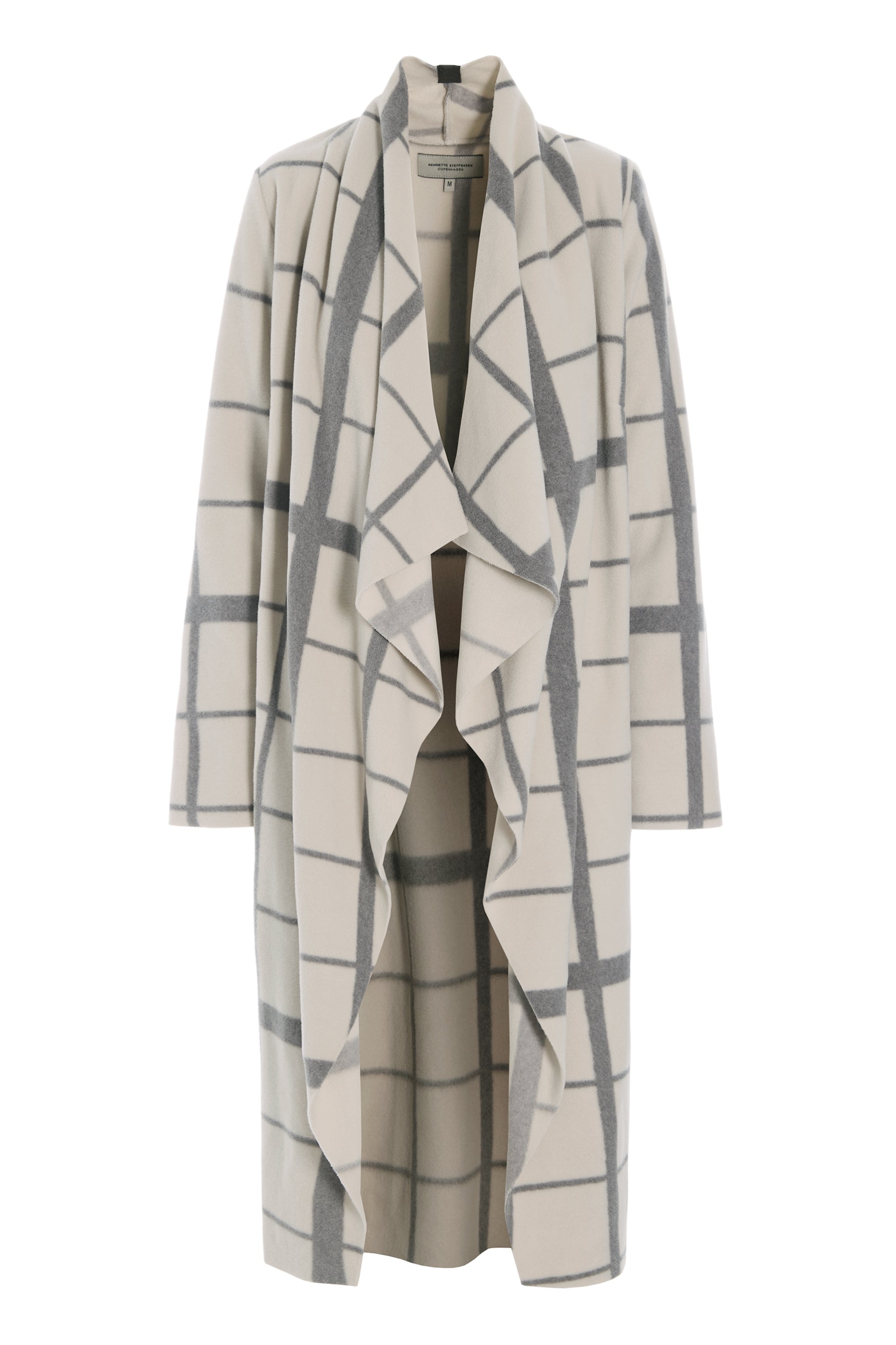HENRIETTE STEFFENSEN COPENHAGEN LANG CARDIGAN M / "VANDFALD" - 7131P CARDIGANS CLAN PRINT KIT 780