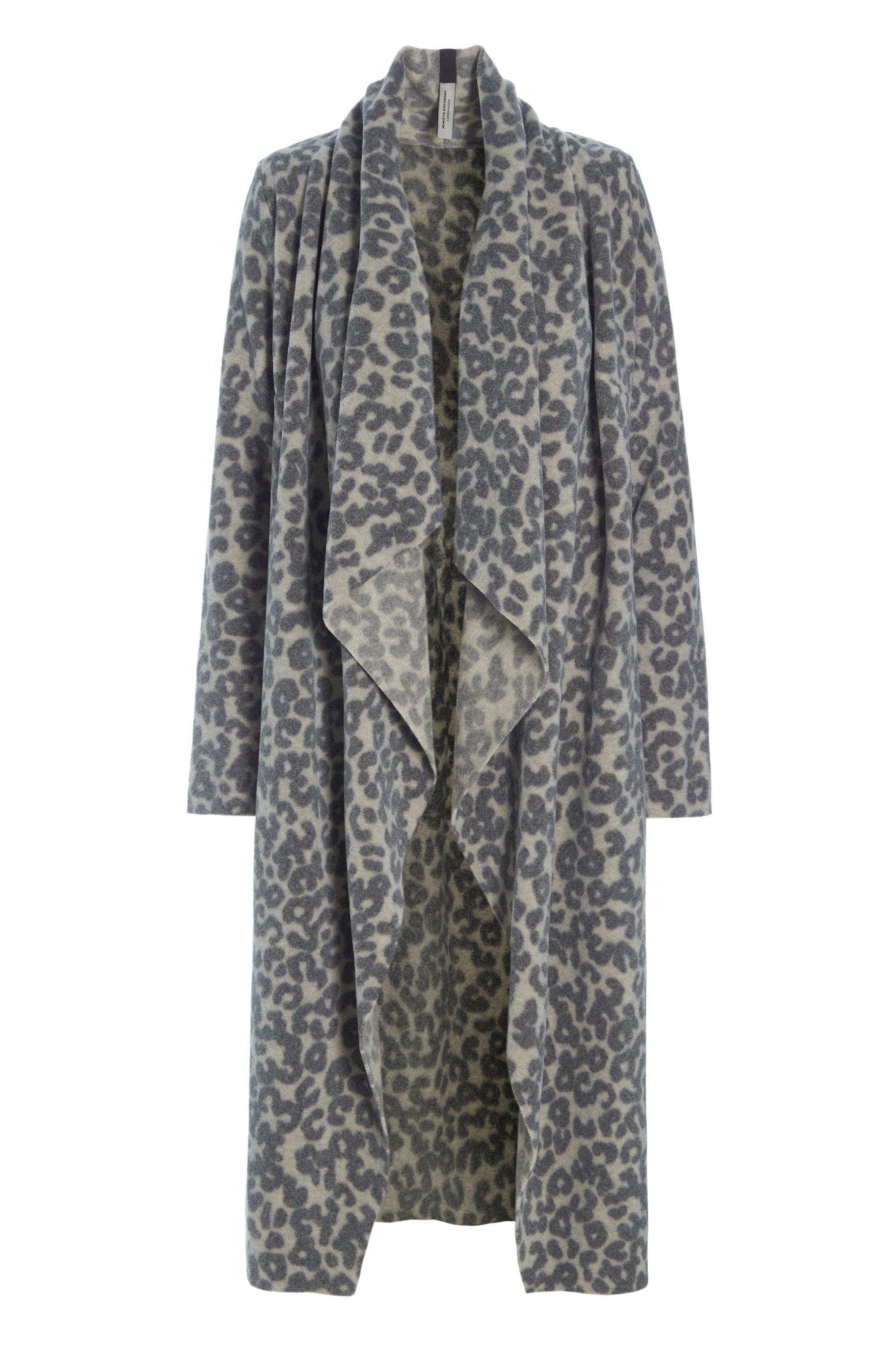 HENRIETTE STEFFENSEN COPENHAGEN LANG CARDIGAN M / "VANDFALD" - 7131P CARDIGANS LEOPARD pink 115