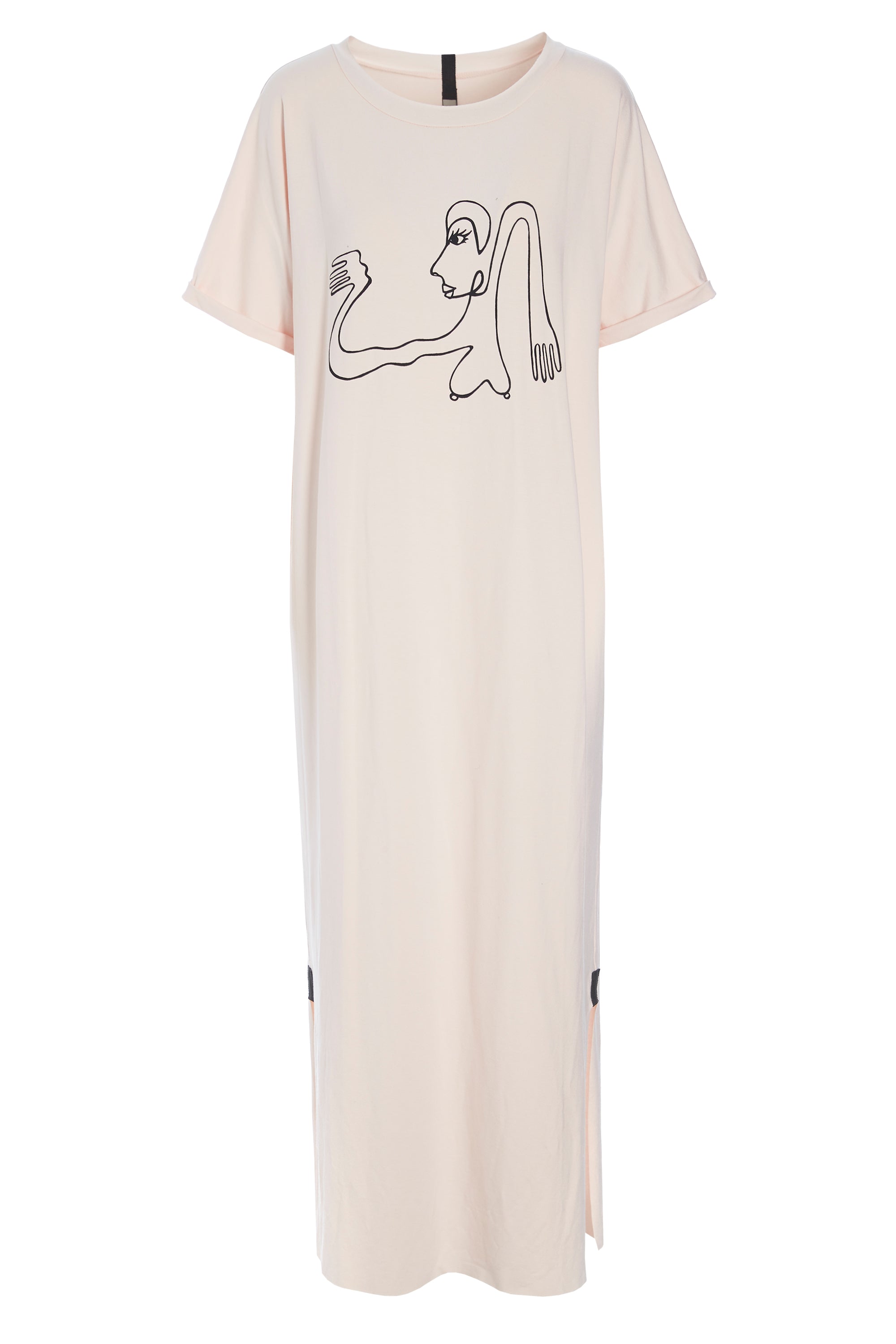 HENRIETTE STEFFENSEN COPENHAGEN LANG KJOLE M/PRINT - 98038 KJOLER SOFT ROSE 412