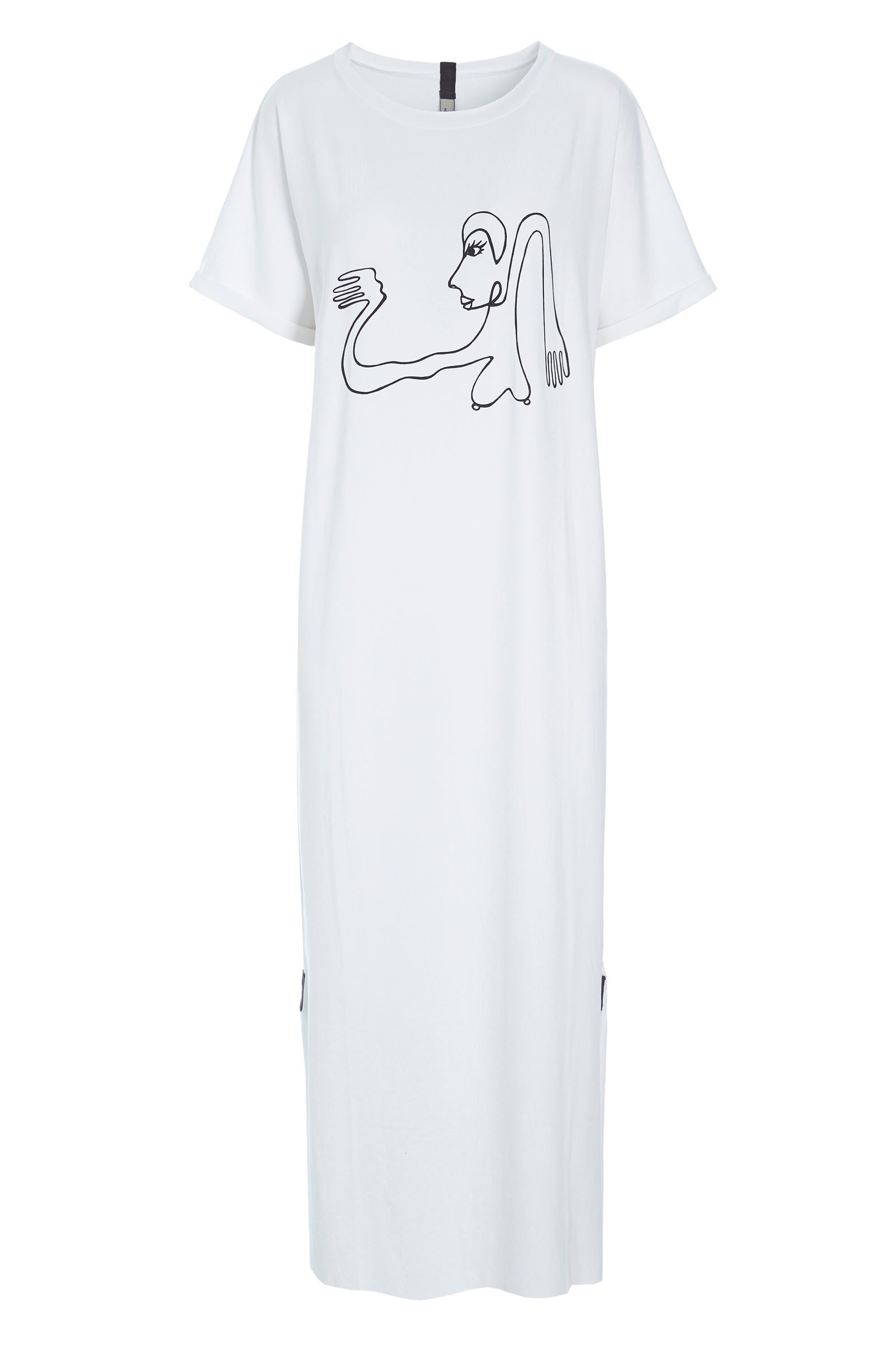 HENRIETTE STEFFENSEN COPENHAGEN LANG KJOLE M/PRINT - 98038 KJOLER WHITE 816
