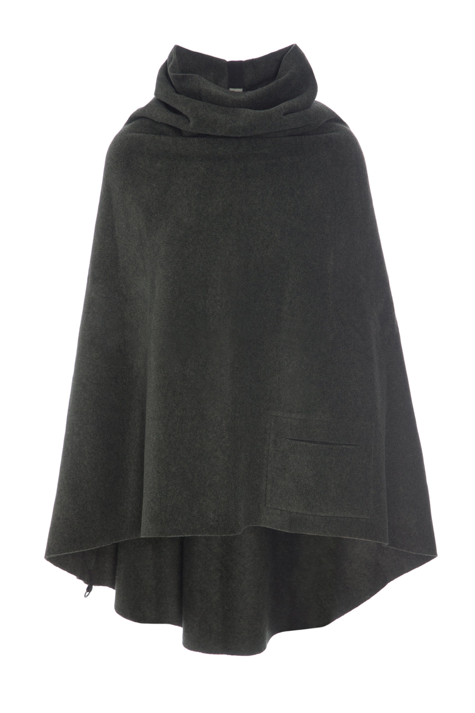 HENRIETTE STEFFENSEN COPENHAGEN LANG PONCHO MED HØJ HALS - 4061 PONCHOS SOFT BLACK 914