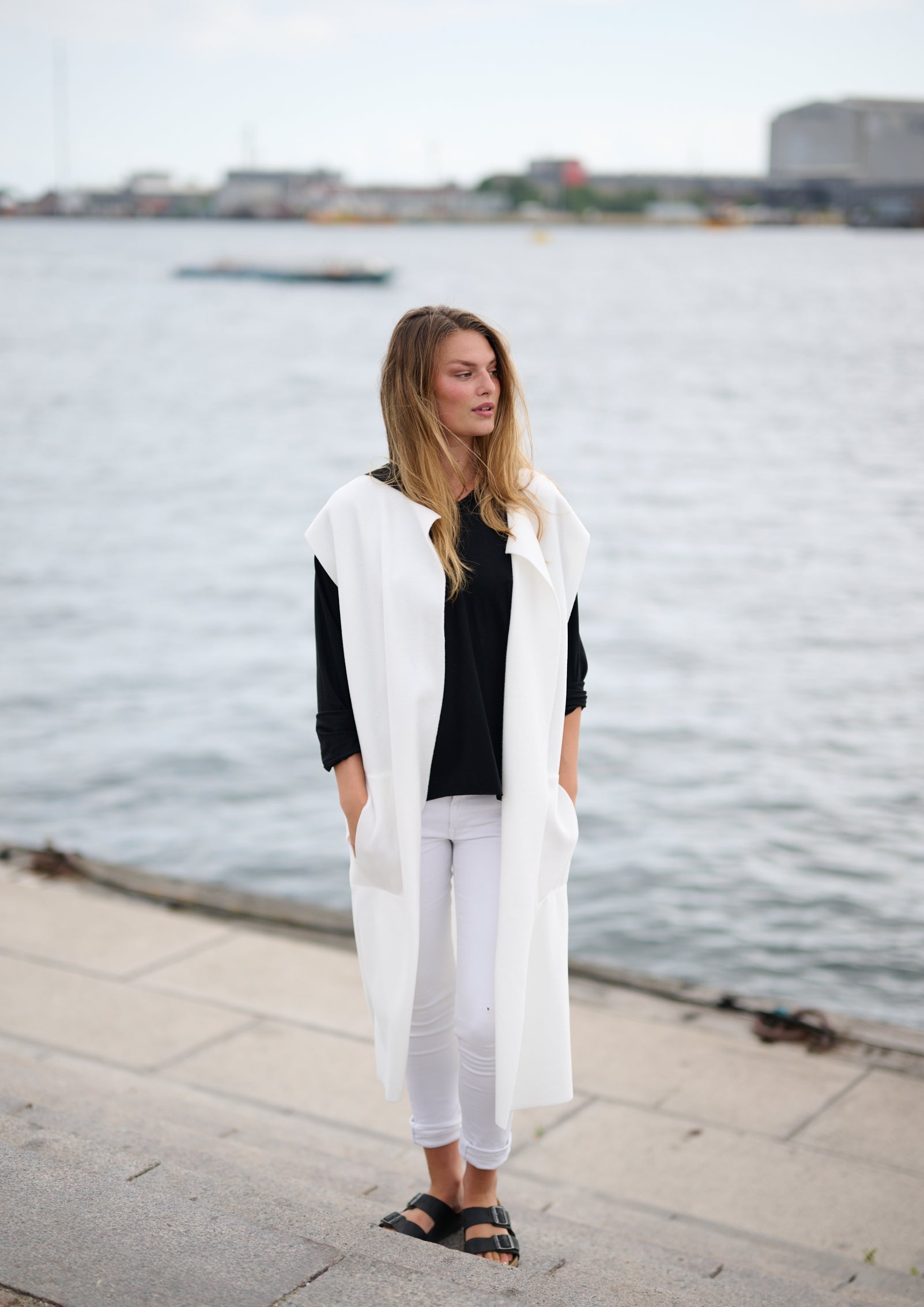 HENRIETTE STEFFENSEN COPENHAGEN LANG VEST - 7169 VESTS OFF WHITE 802