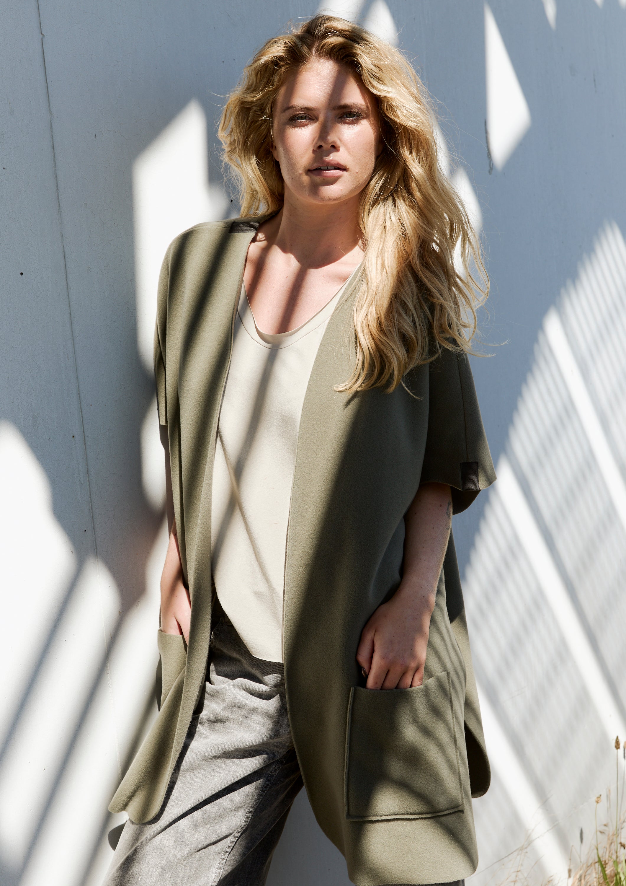 HENRIETTE STEFFENSEN COPENHAGEN LANG VEST - 7177 VESTS DUSTY GREEN 609