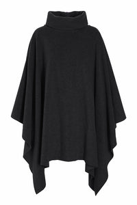 LOUNGE PONCHO DAME - 4081 - SOFT BLACK