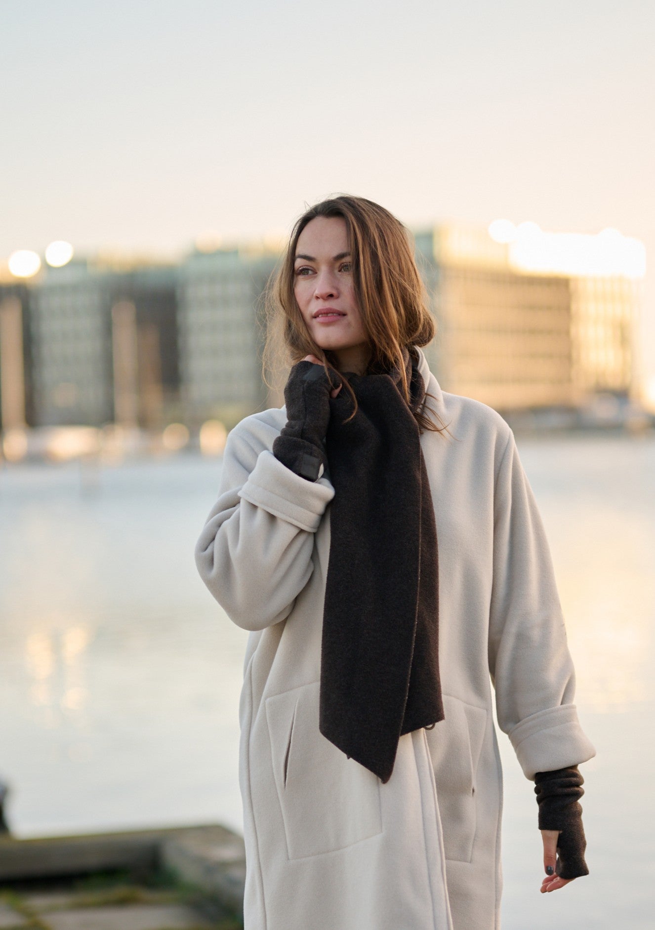 HENRIETTE STEFFENSEN COPENHAGEN MINI TØRKLÆDE - 5001 SCARFS CHOKOLATE 844