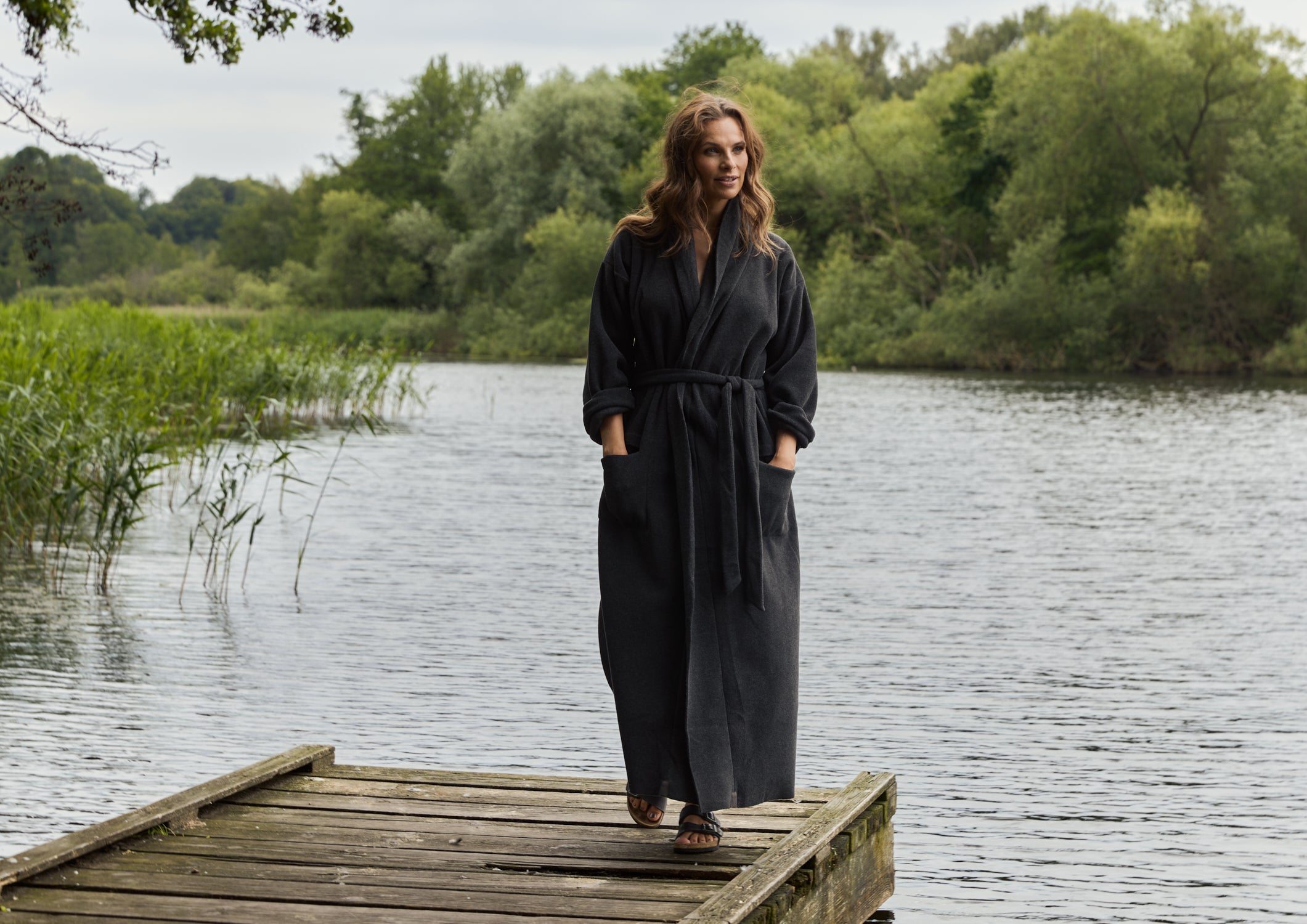 HENRIETTE STEFFENSEN COPENHAGEN MORGENKÅBE DAME MAXI - 7128 BATHROBES SOFT BLACK 914