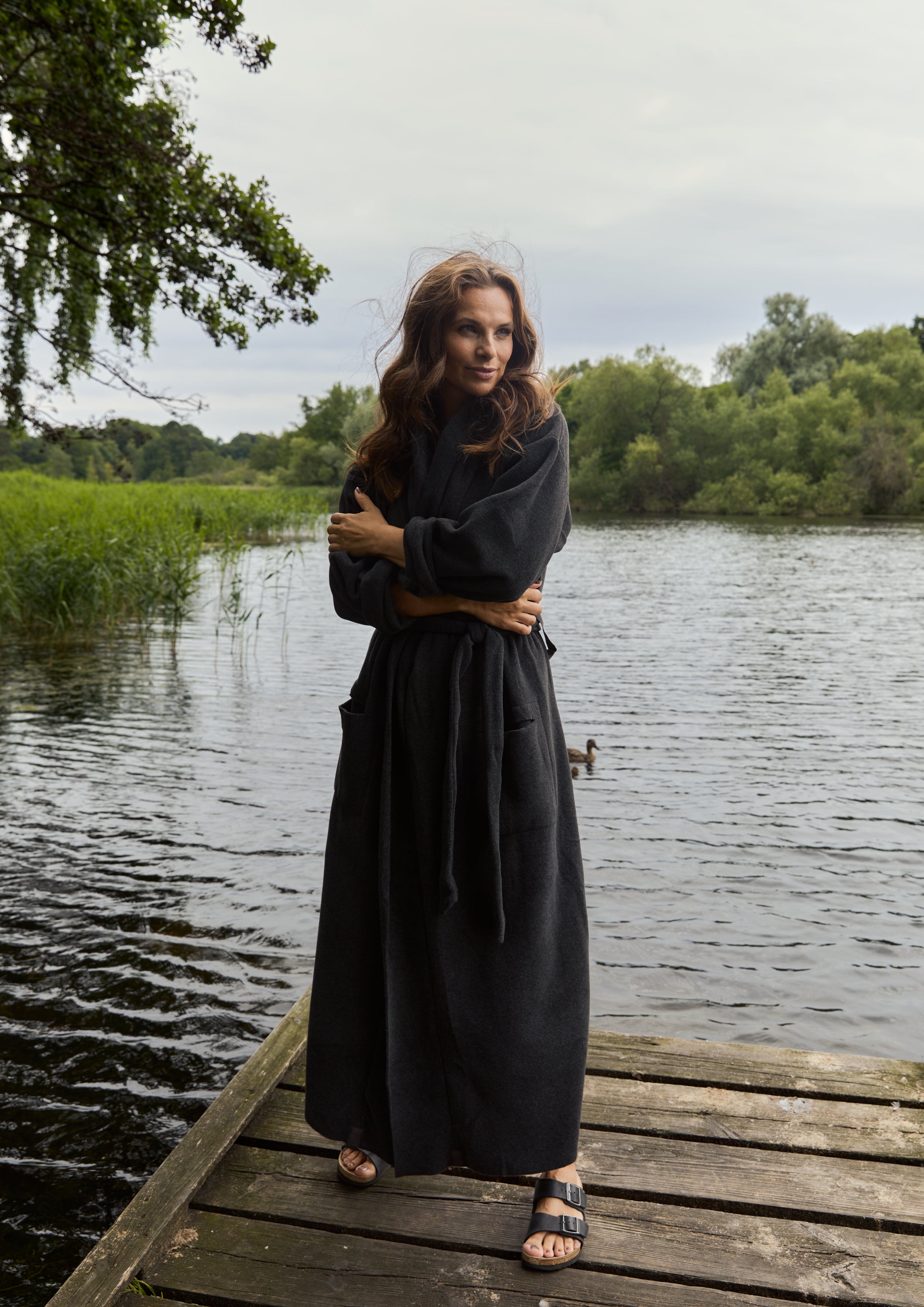 HENRIETTE STEFFENSEN COPENHAGEN MORGENKÅBE DAME MAXI - 7128 BATHROBES SOFT BLACK 914