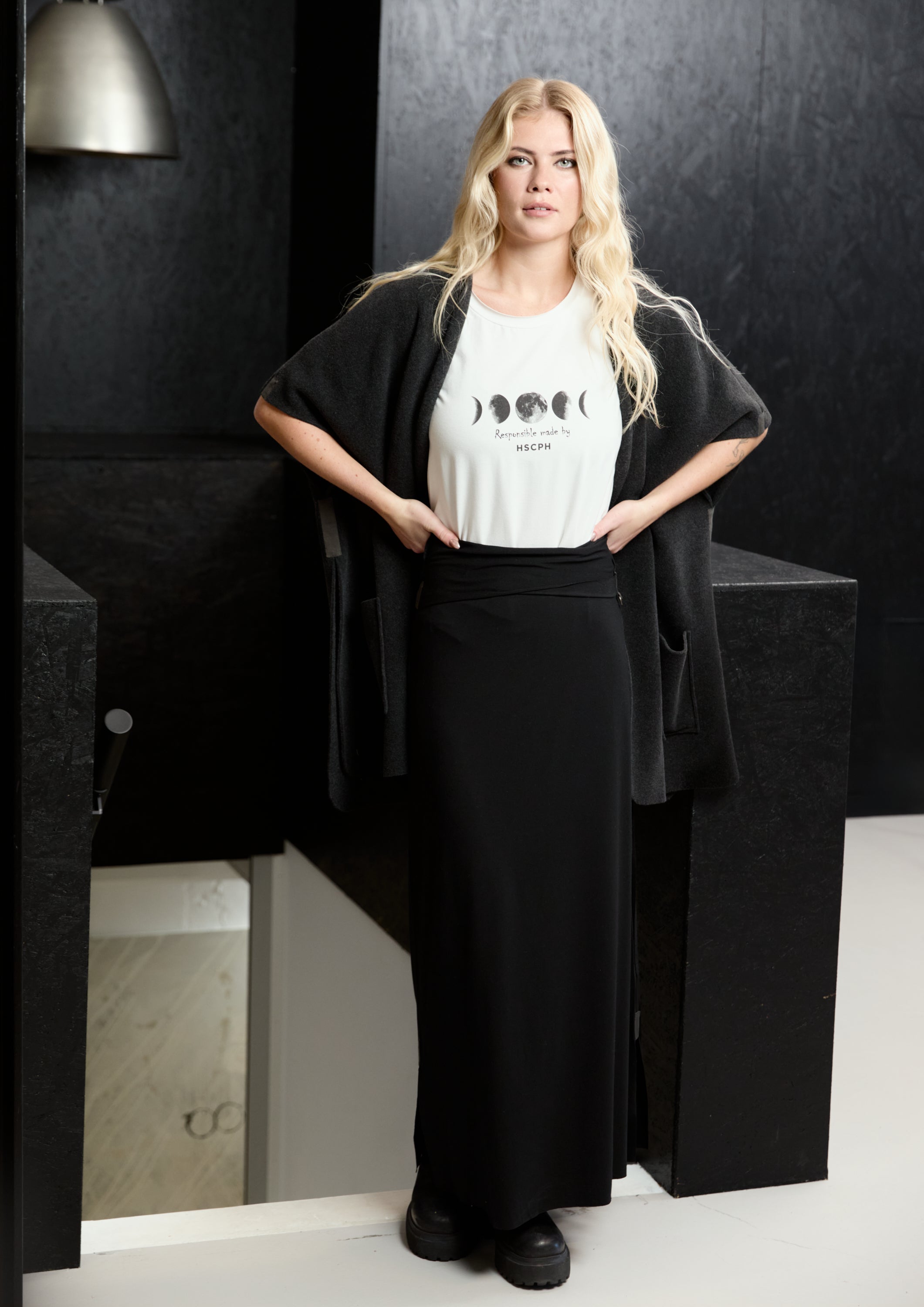 HENRIETTE STEFFENSEN COPENHAGEN NEDERDEL LANG - 98033 NEDERDELE BLACK 900