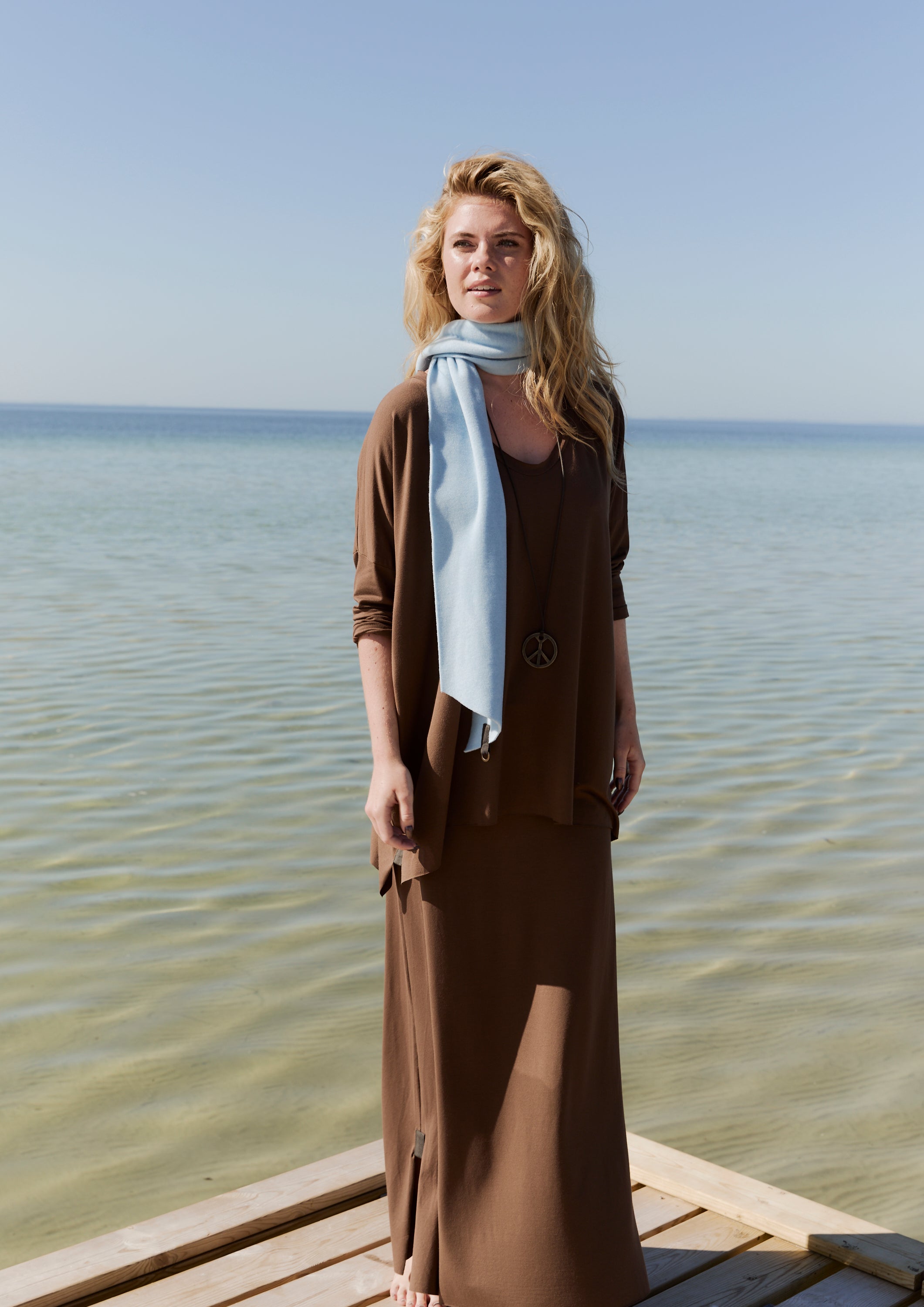 HENRIETTE STEFFENSEN COPENHAGEN NEDERDEL LANG - 98033 NEDERDELE CHOCOLATE 844