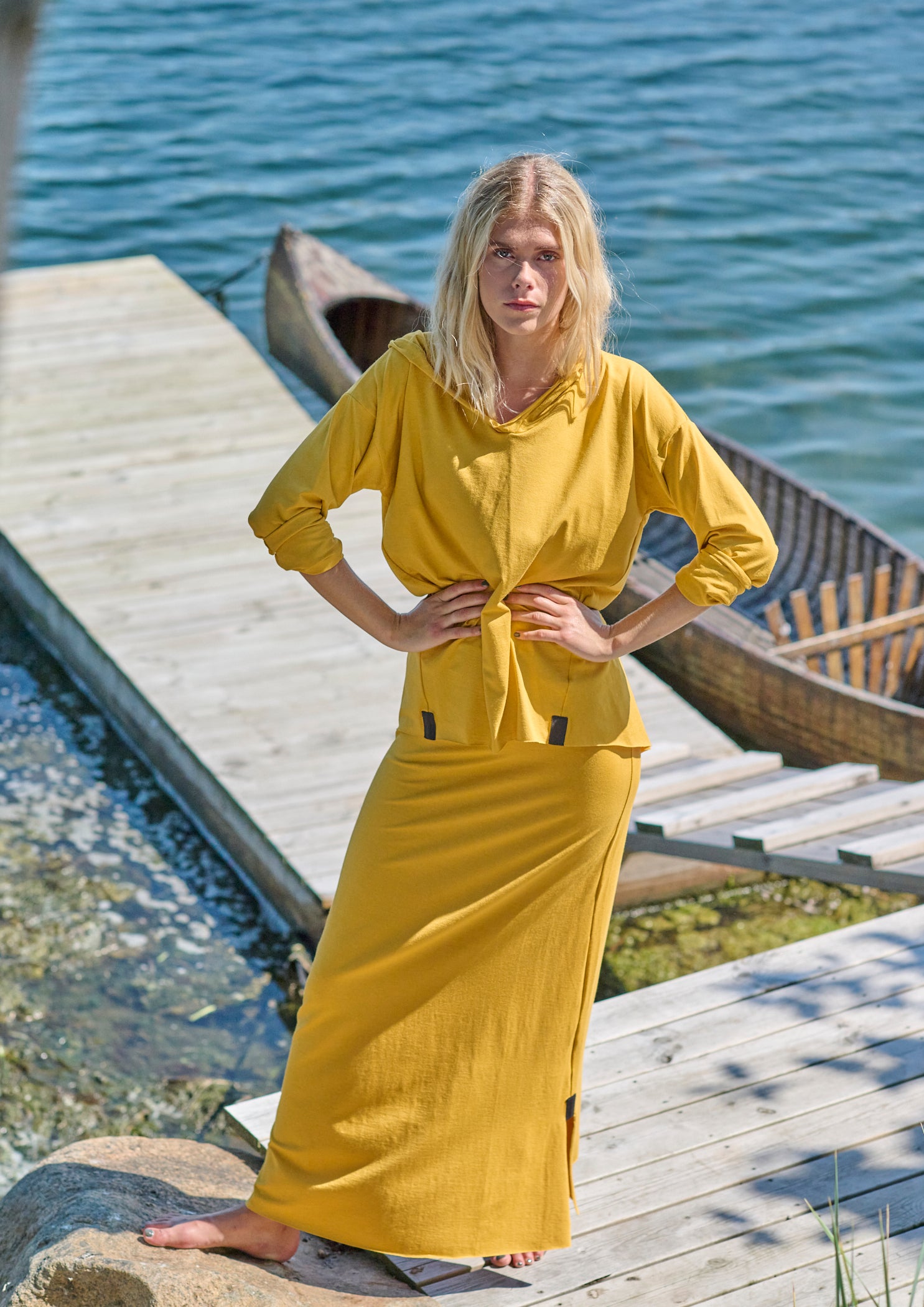 HENRIETTE STEFFENSEN COPENHAGEN NEDERDEL LANG - 98033 NEDERDELE SAFRAN 701