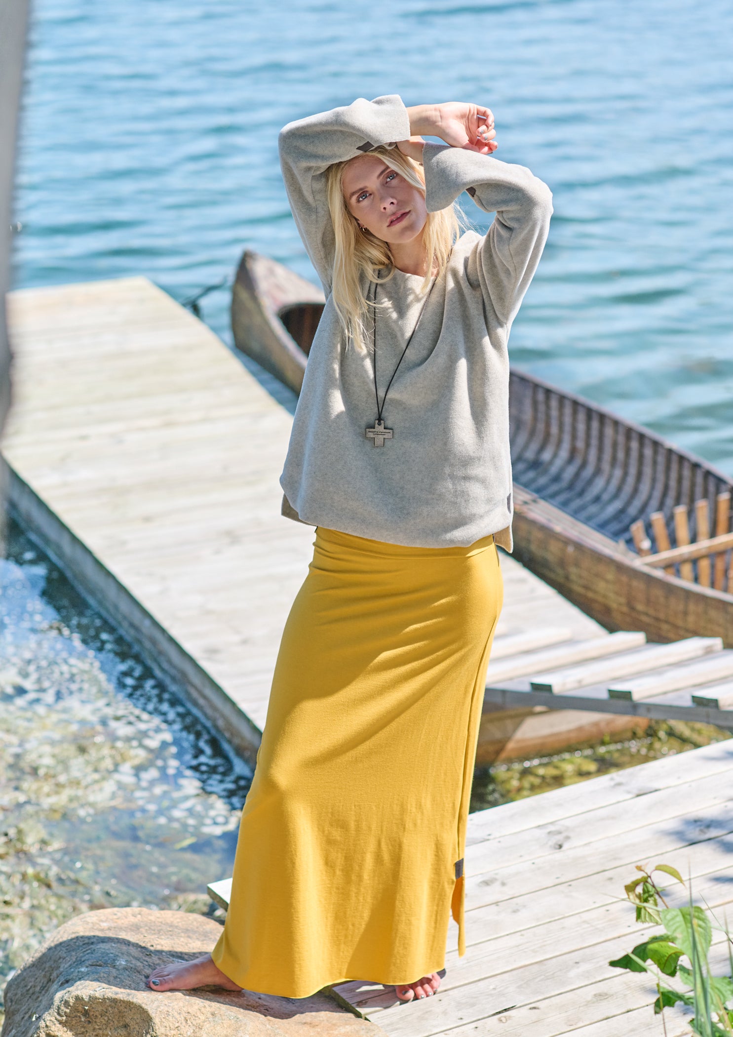 HENRIETTE STEFFENSEN COPENHAGEN NEDERDEL LANG - 98033 NEDERDELE SAFRAN 701
