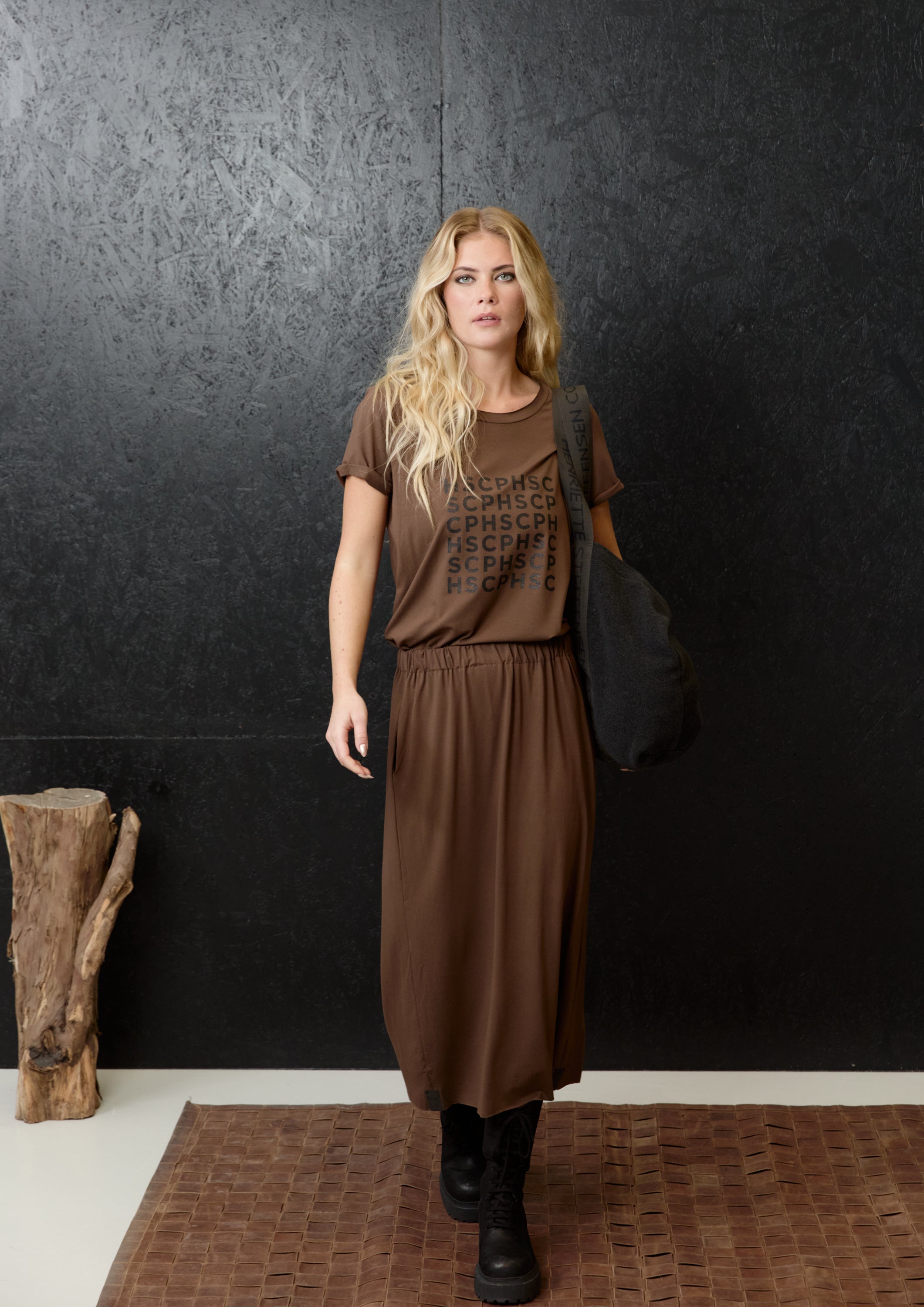 HENRIETTE STEFFENSEN COPENHAGEN NEDERDEL M/ LOMMER - 98065 NEDERDELE CHOCOLATE 844