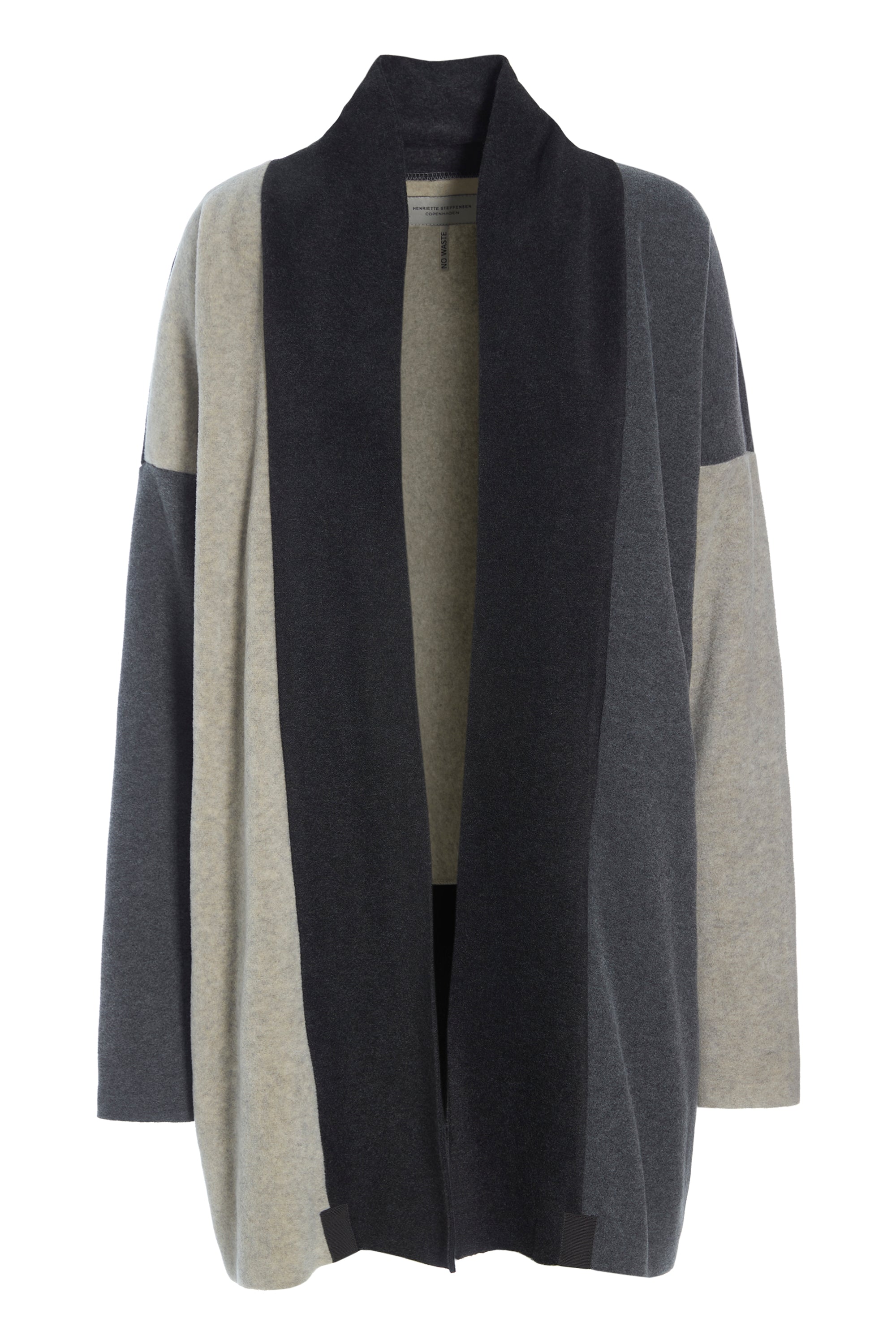 HENRIETTE STEFFENSEN COPENHAGEN NO WASTE CARDIGAN  - 7175 CARDIGANS GREY/SAND 644