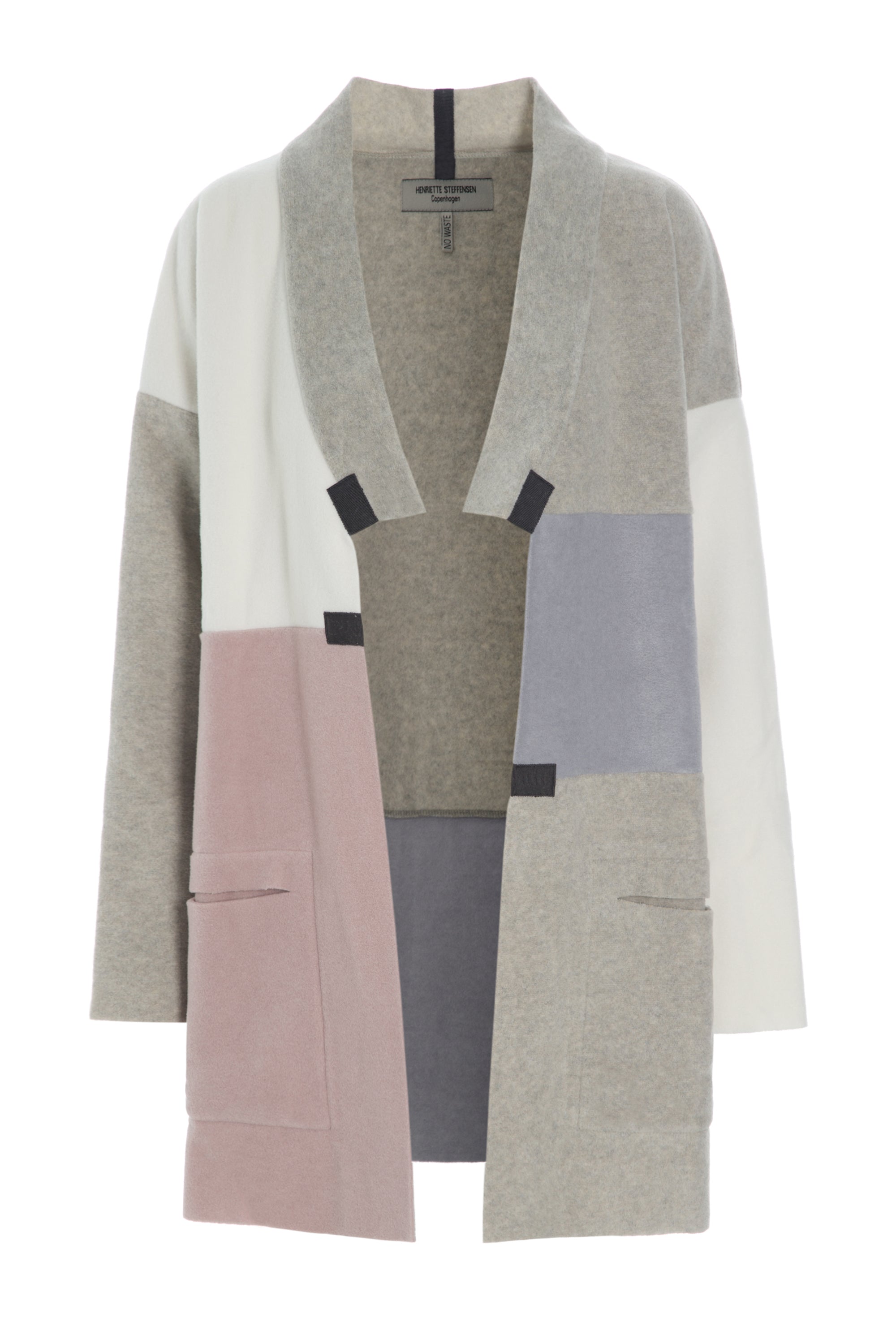 HENRIETTE STEFFENSEN COPENHAGEN NO WASTE CARDIGAN MED V-UDSKÆRING - 7127 CARDIGANS MULTICOLOR SS20 110