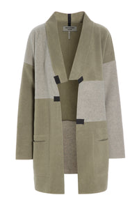 NO WASTE CARDIGAN MED V-UDSKÆRING - 7127 - OLIVE/SAND