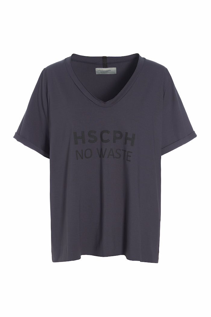 HENRIETTE STEFFENSEN COPENHAGEN NO WASTE TEE - 96081 T-SHIRTS DEEP BLUE 502