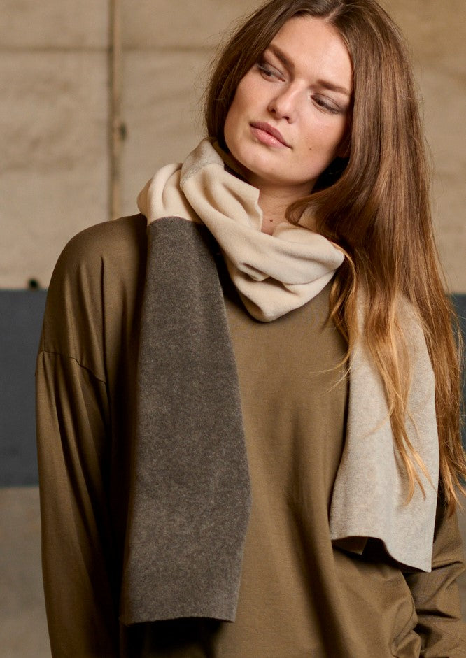 HENRIETTE STEFFENSEN COPENHAGEN NO WASTE TØRKLÆDE - 4063NW SCARFS BARK/KIT/SAND 645