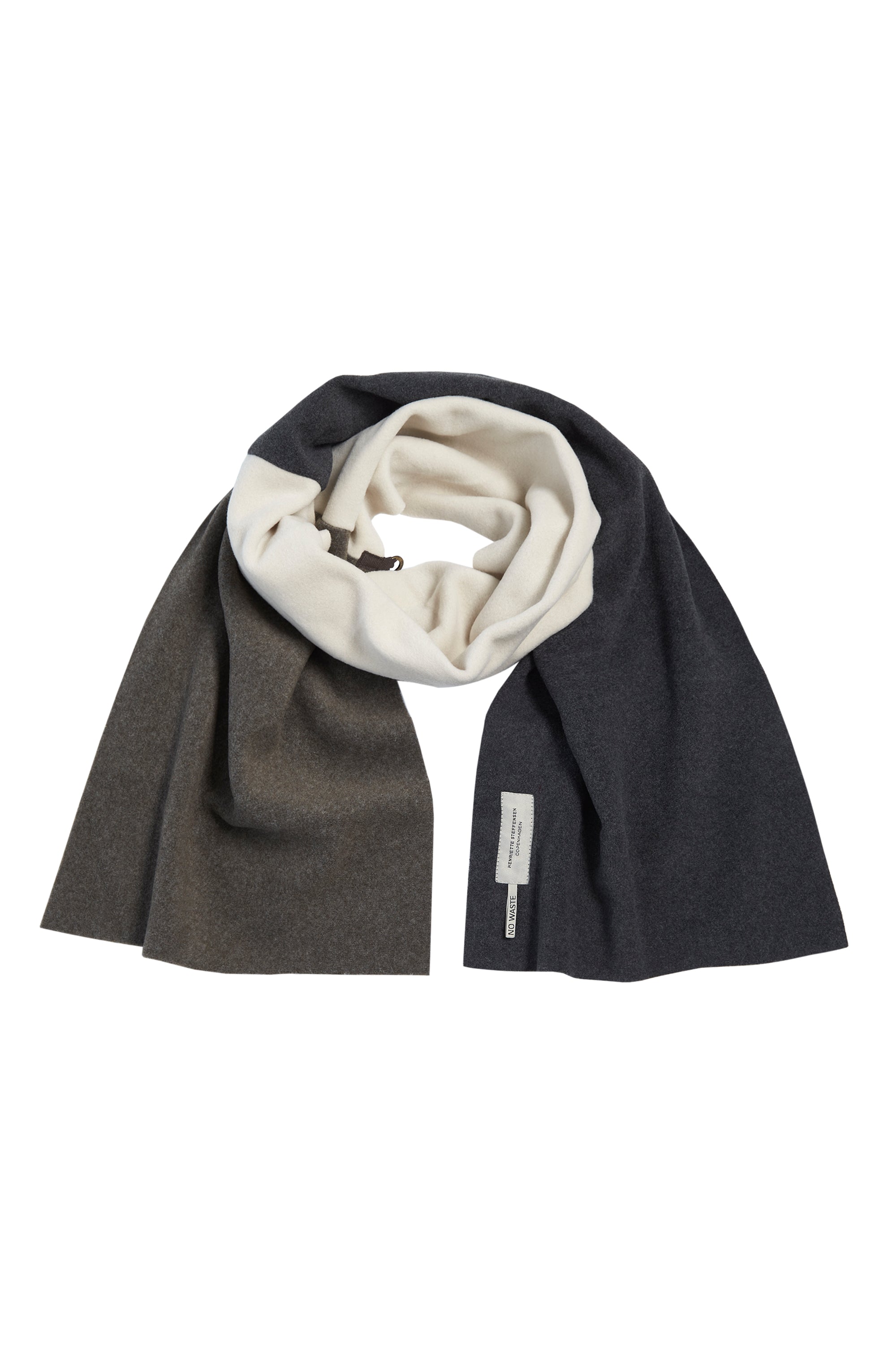 HENRIETTE STEFFENSEN COPENHAGEN NO WASTE TØRKLÆDE - 4063NW SCARFS BARK/KIT/SOFT BLACK 643