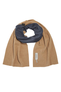 NO WASTE TØRKLÆDE - 4063NW - CAMEL/DEEP BLUE