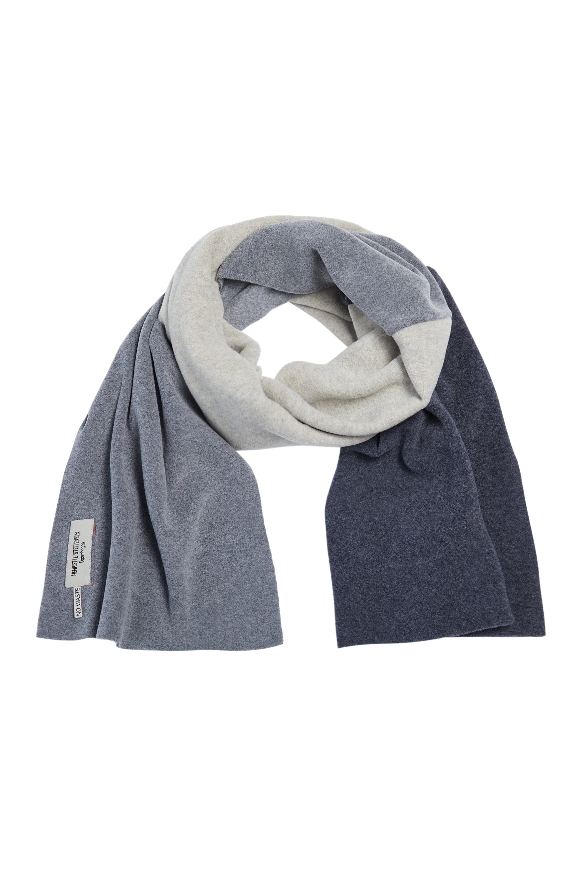 HENRIETTE STEFFENSEN COPENHAGEN NO WASTE TØRKLÆDE - 4063NW SCARFS DEEP BLUE/SAND/GREY 505
